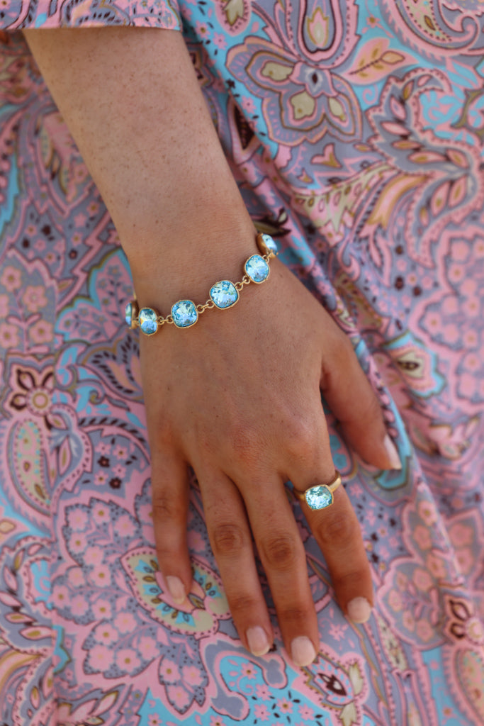 Carla Swarovski lux bracelet - Ocean blue