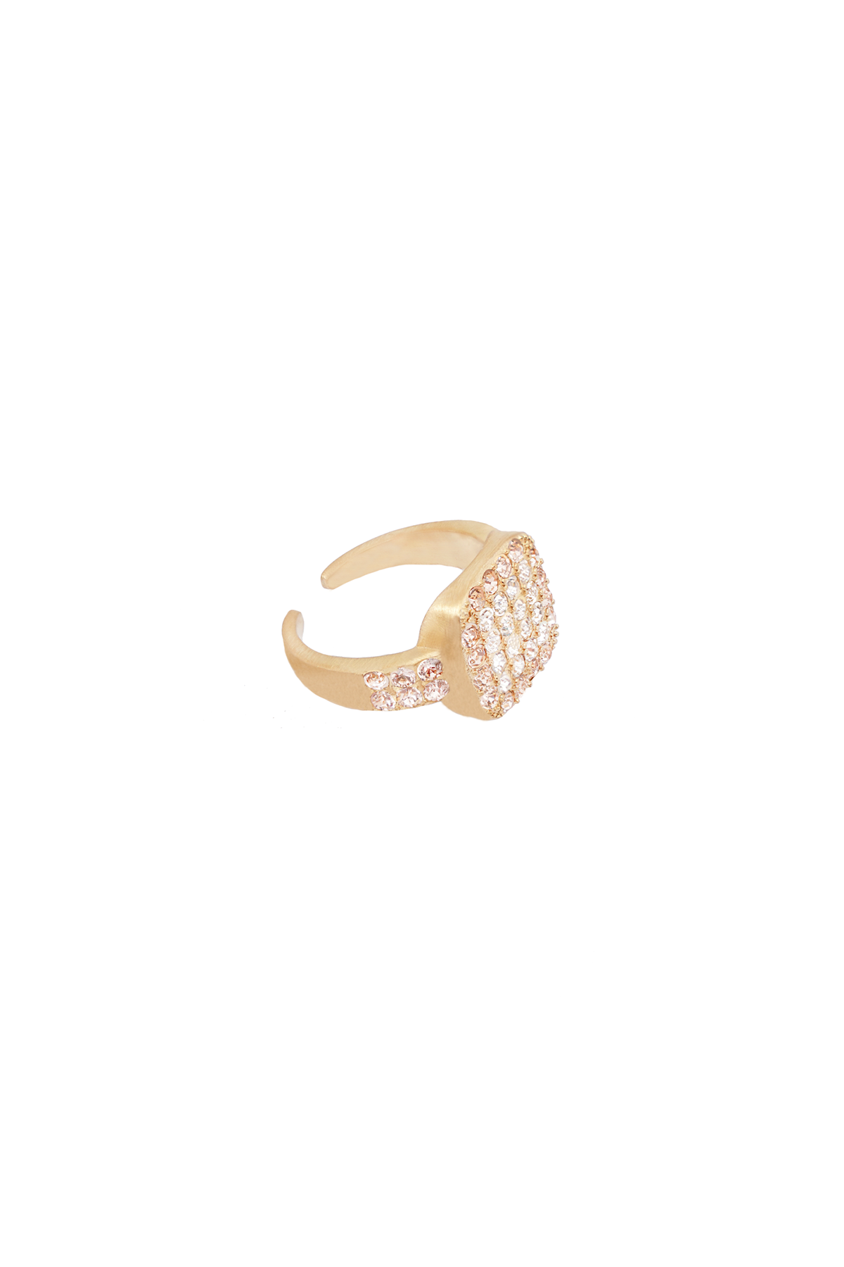 Abbie adjustable ring, Peach