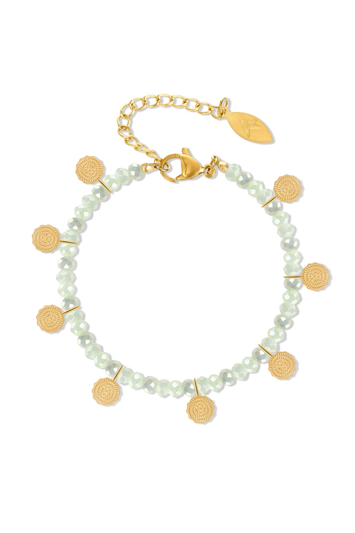 Allie coin bracelet, Green