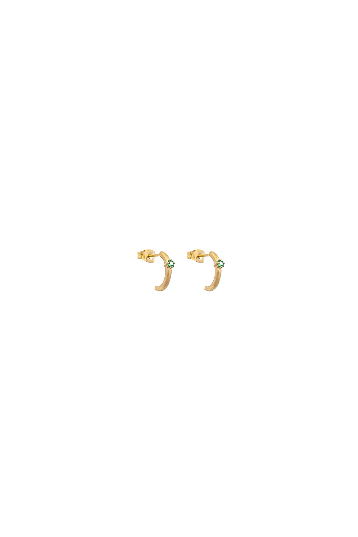 Anna stud earrings - Emerald green