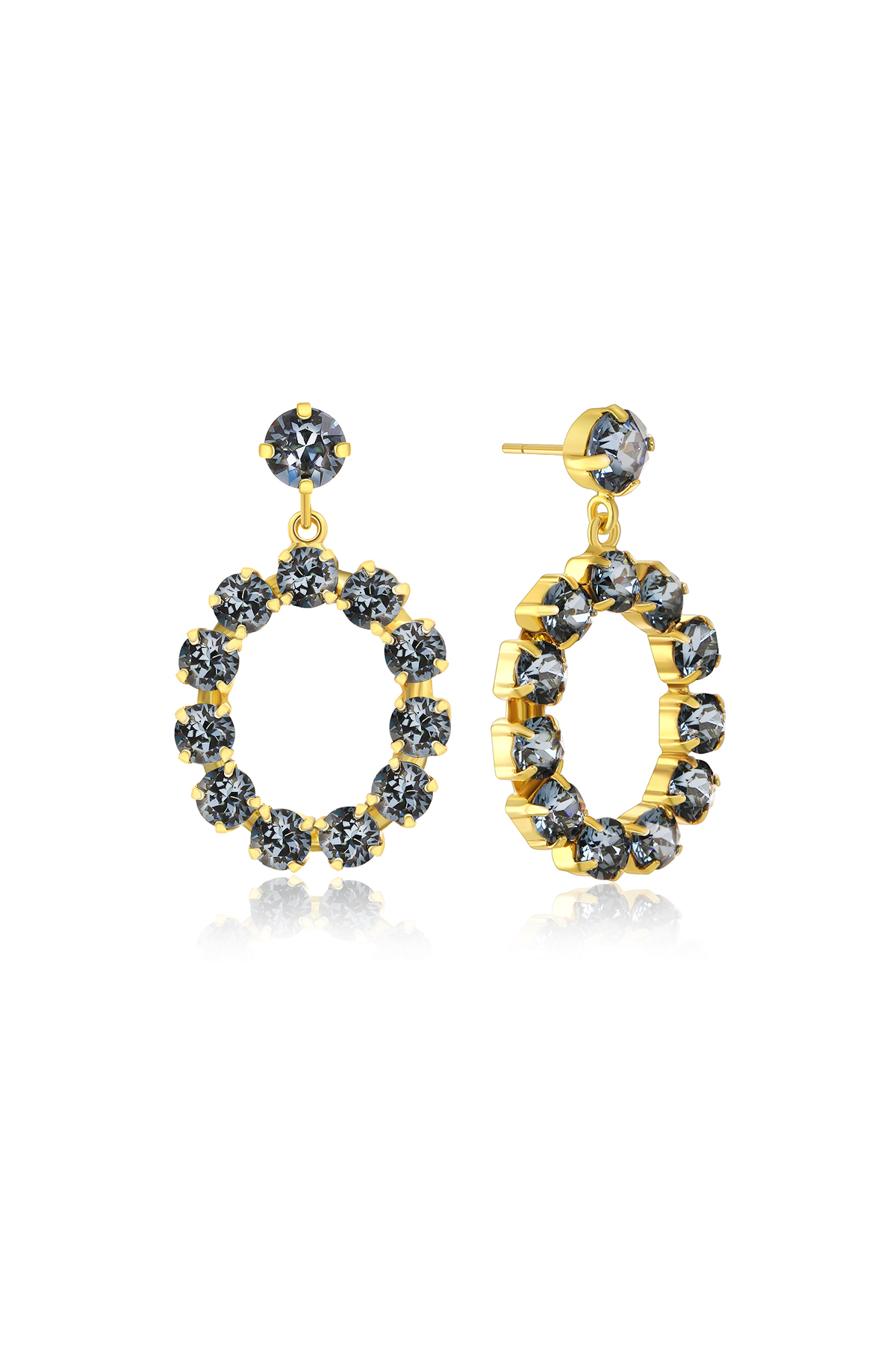 Camilla Swarovski earrings - Denim blue