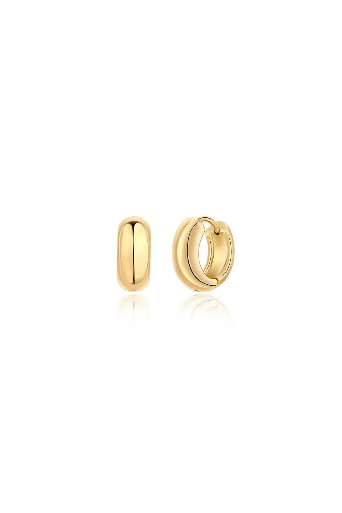 Camilla hoop earrings, Gold - 16 mm