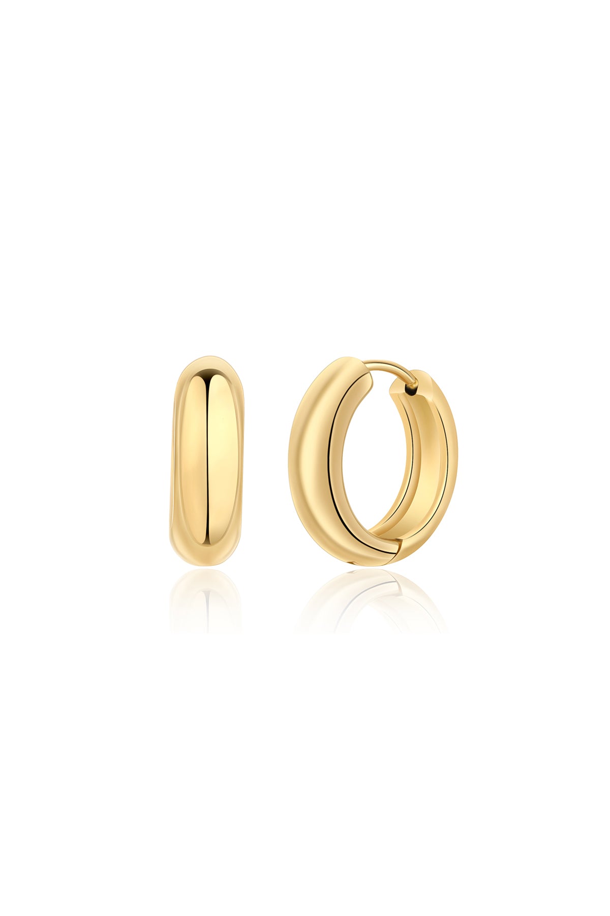 Camilla hoop earrings, Gold - 24 mm