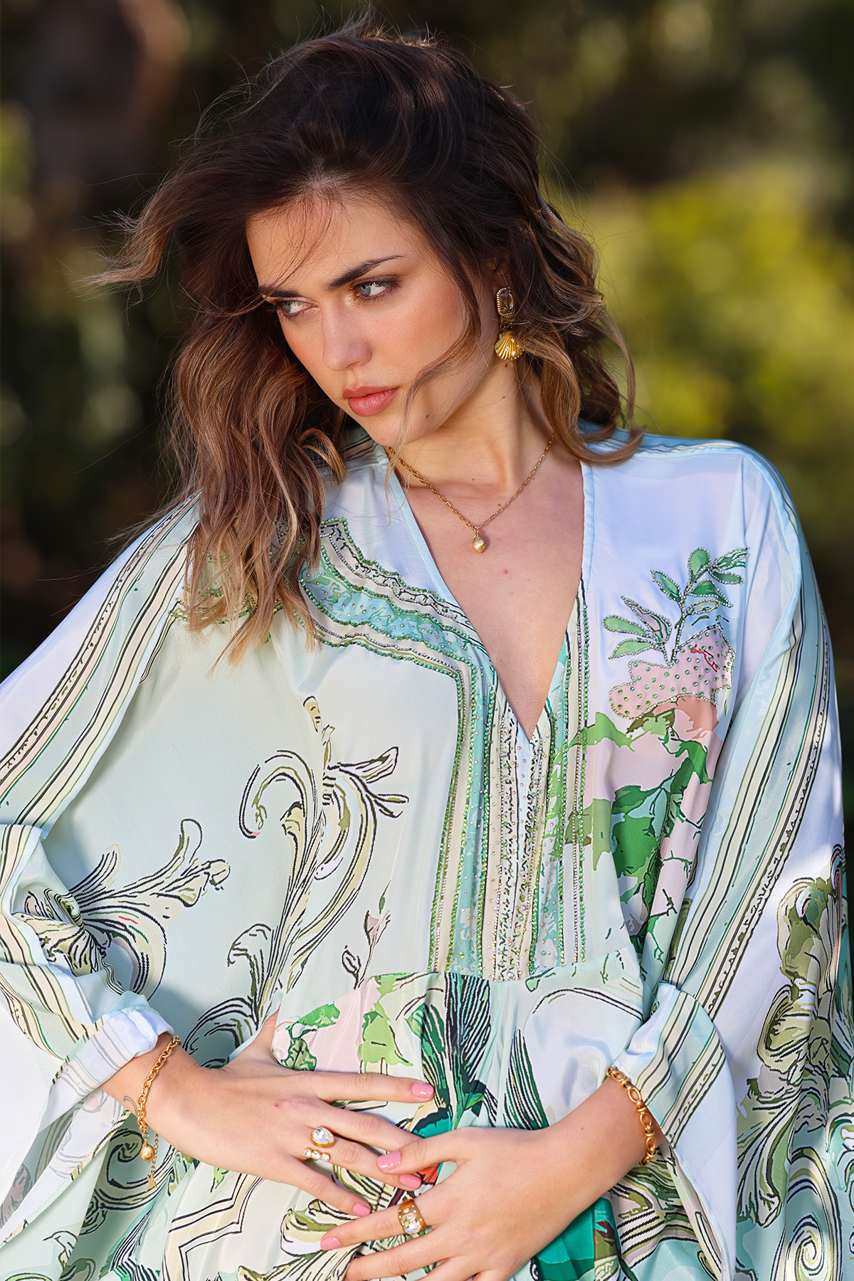 NB! FORHÅNDSSALG! Camilla silkekjole - Hummingbird