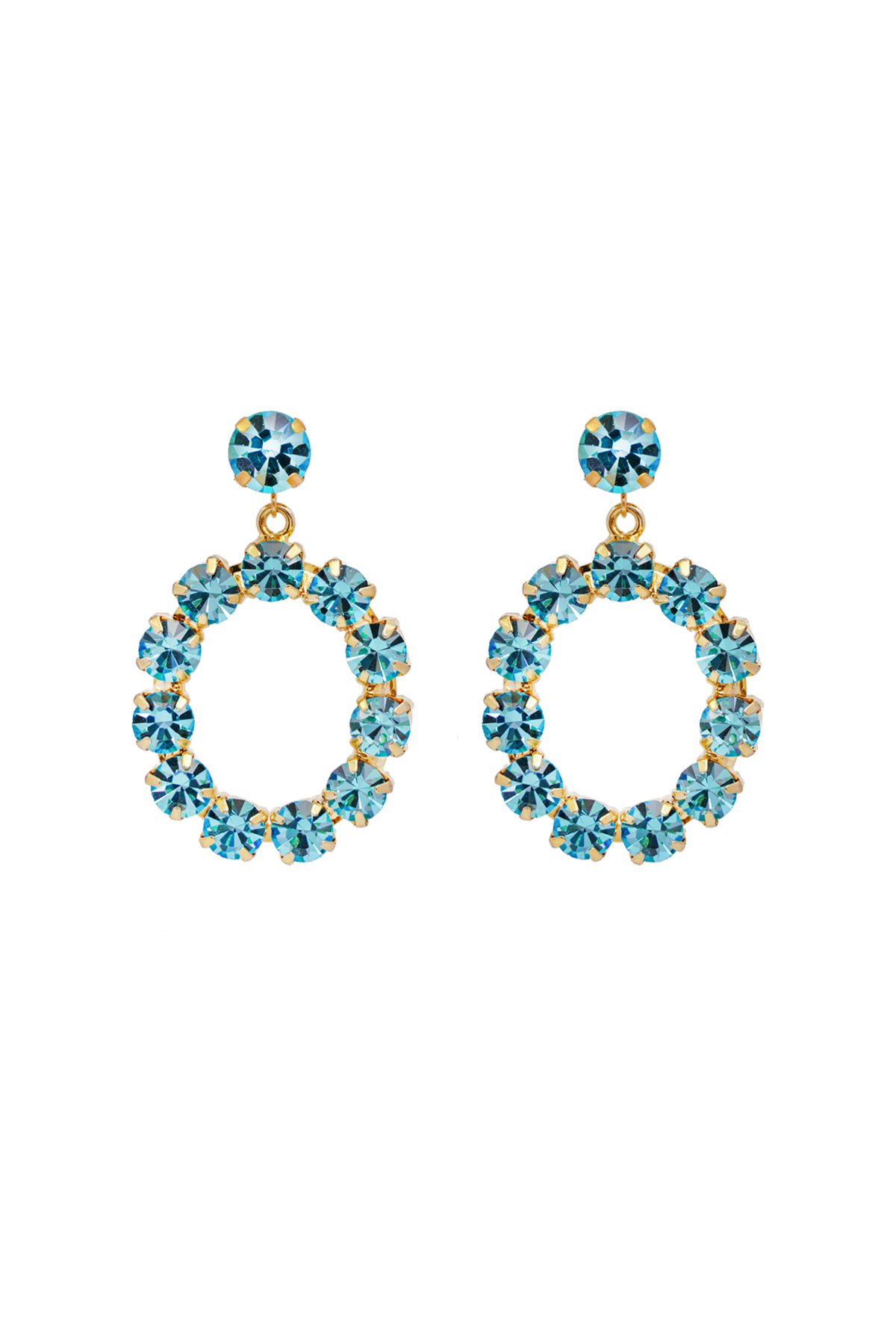 Camilla Swarovski earrings - Ocean blue