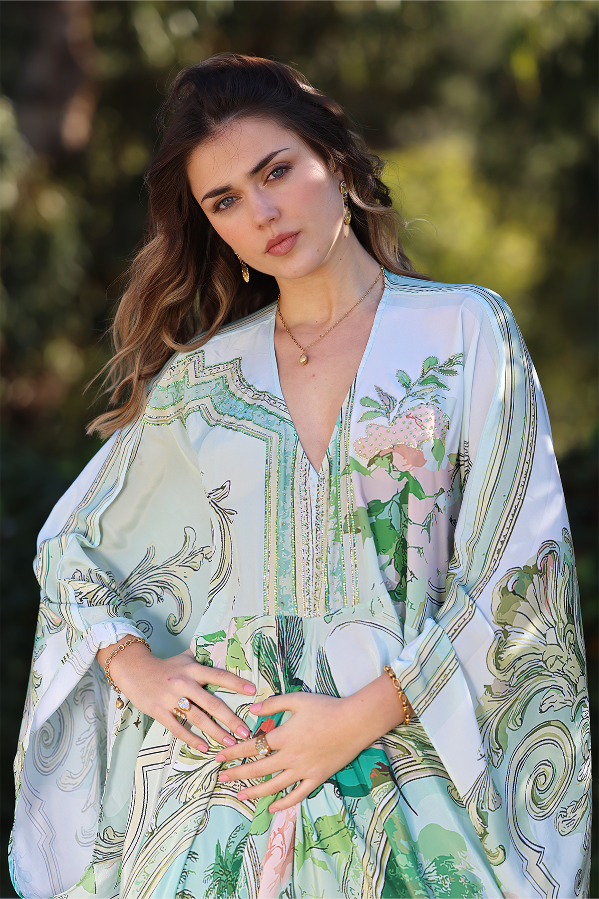 NB! FORHÅNDSSALG! Camilla silkekjole - Hummingbird