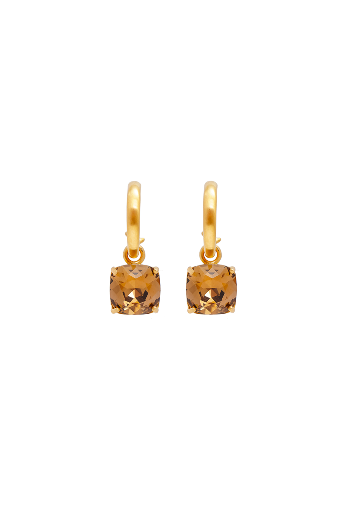 Carla Swarovski earrings - Smokey quarts