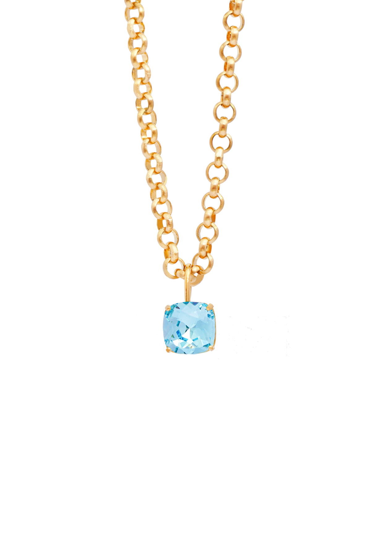 Carla Crystal chain necklace - Ocean blue