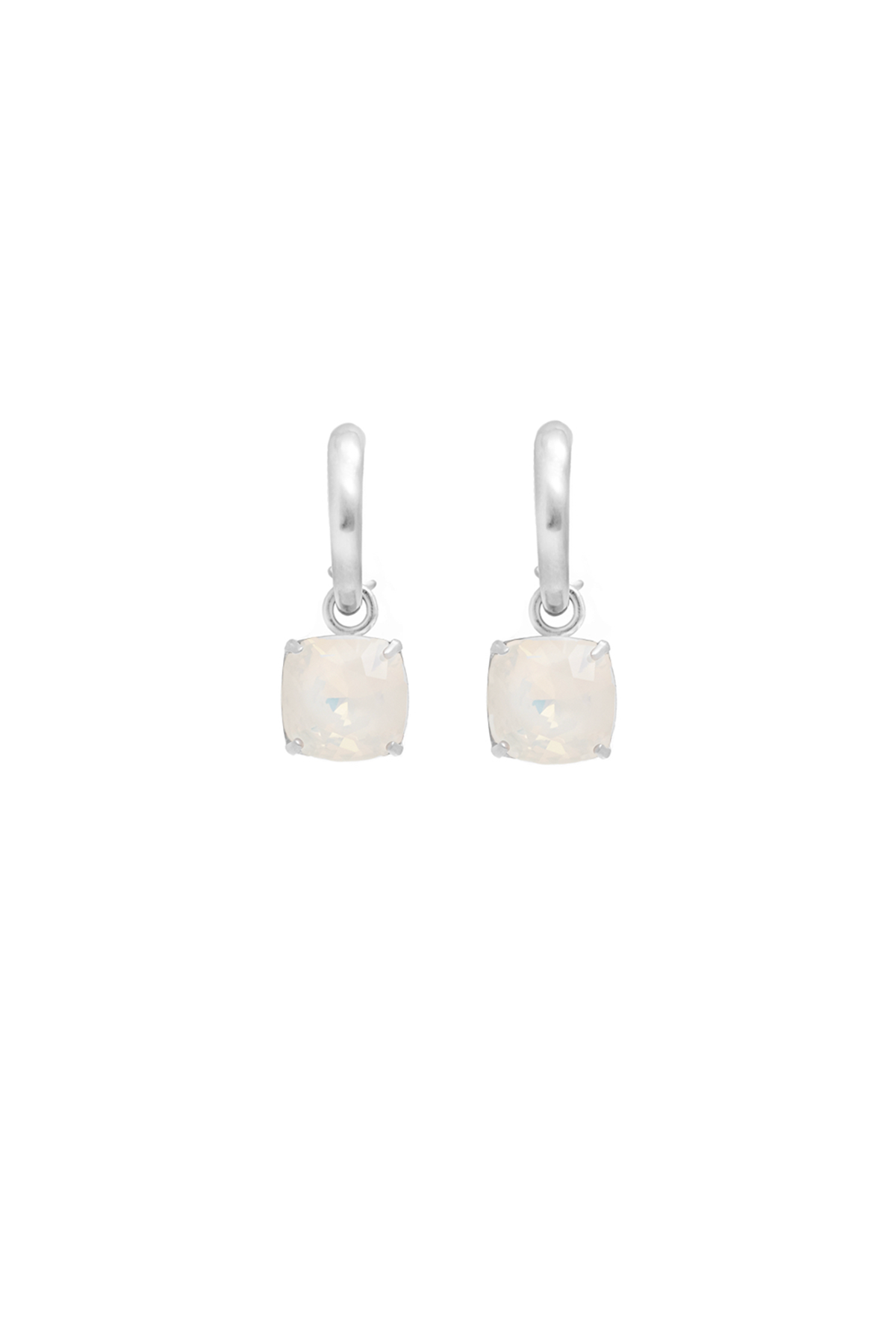 Carla Swarovski earrings - White opal