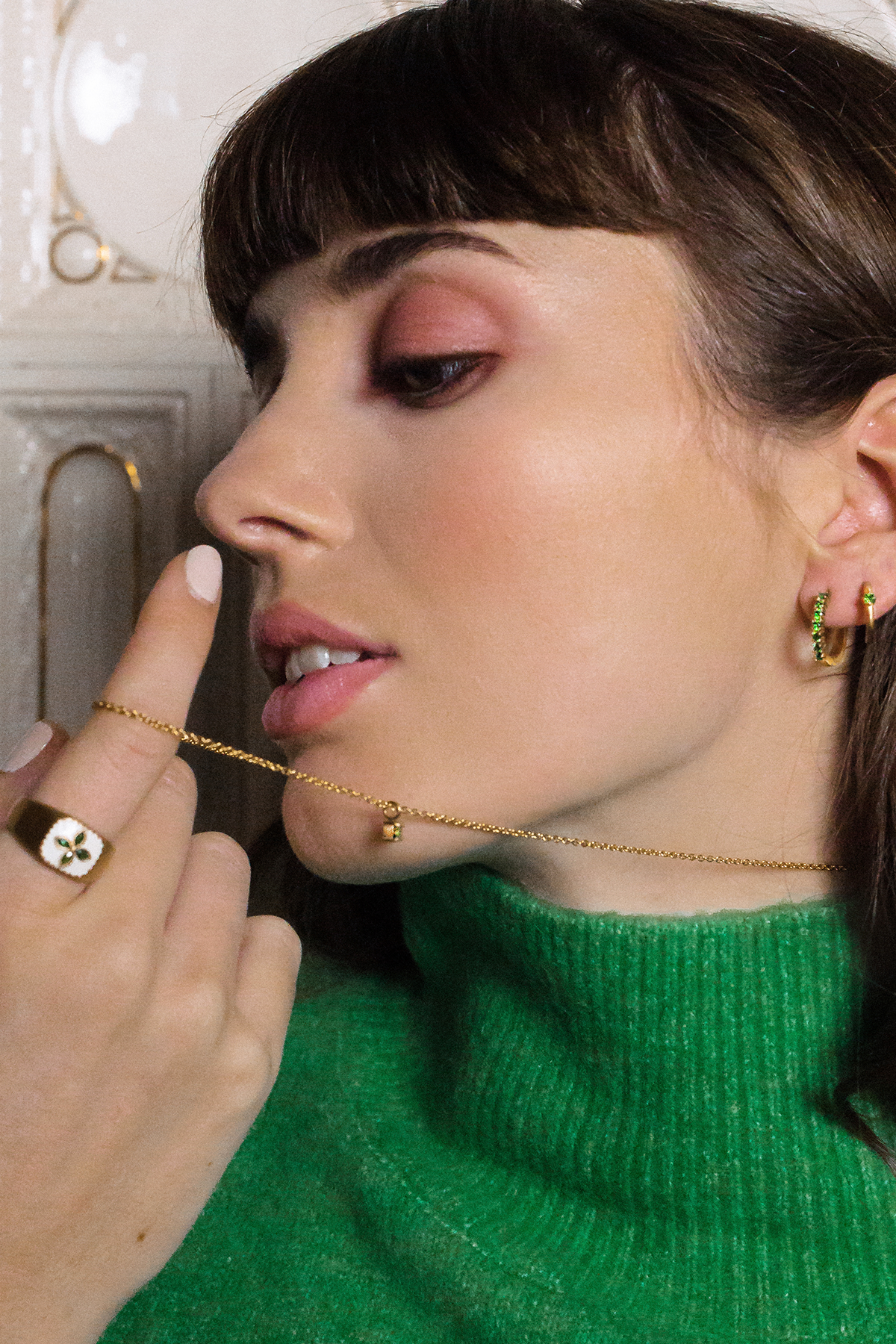 Emma necklace - Emerald green