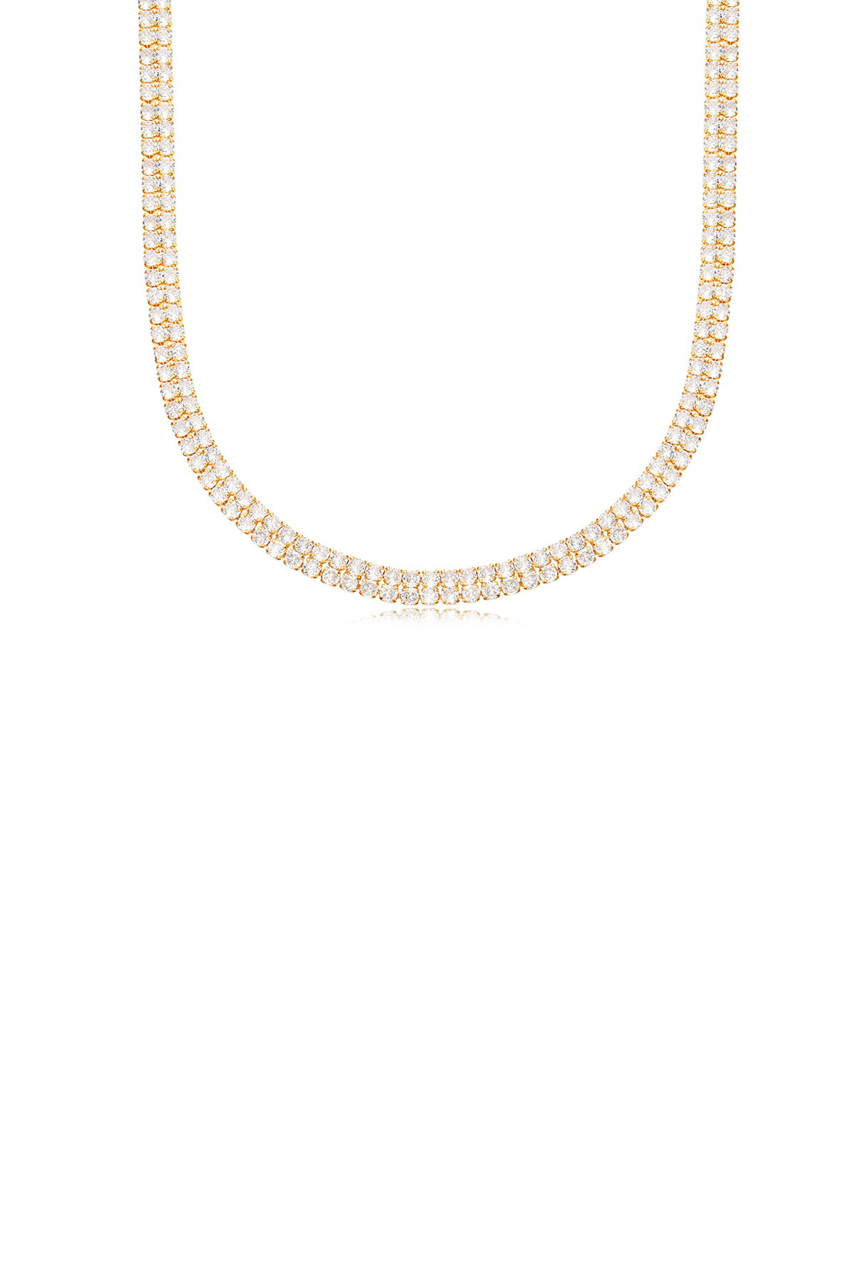 Tennis double necklace - Clear