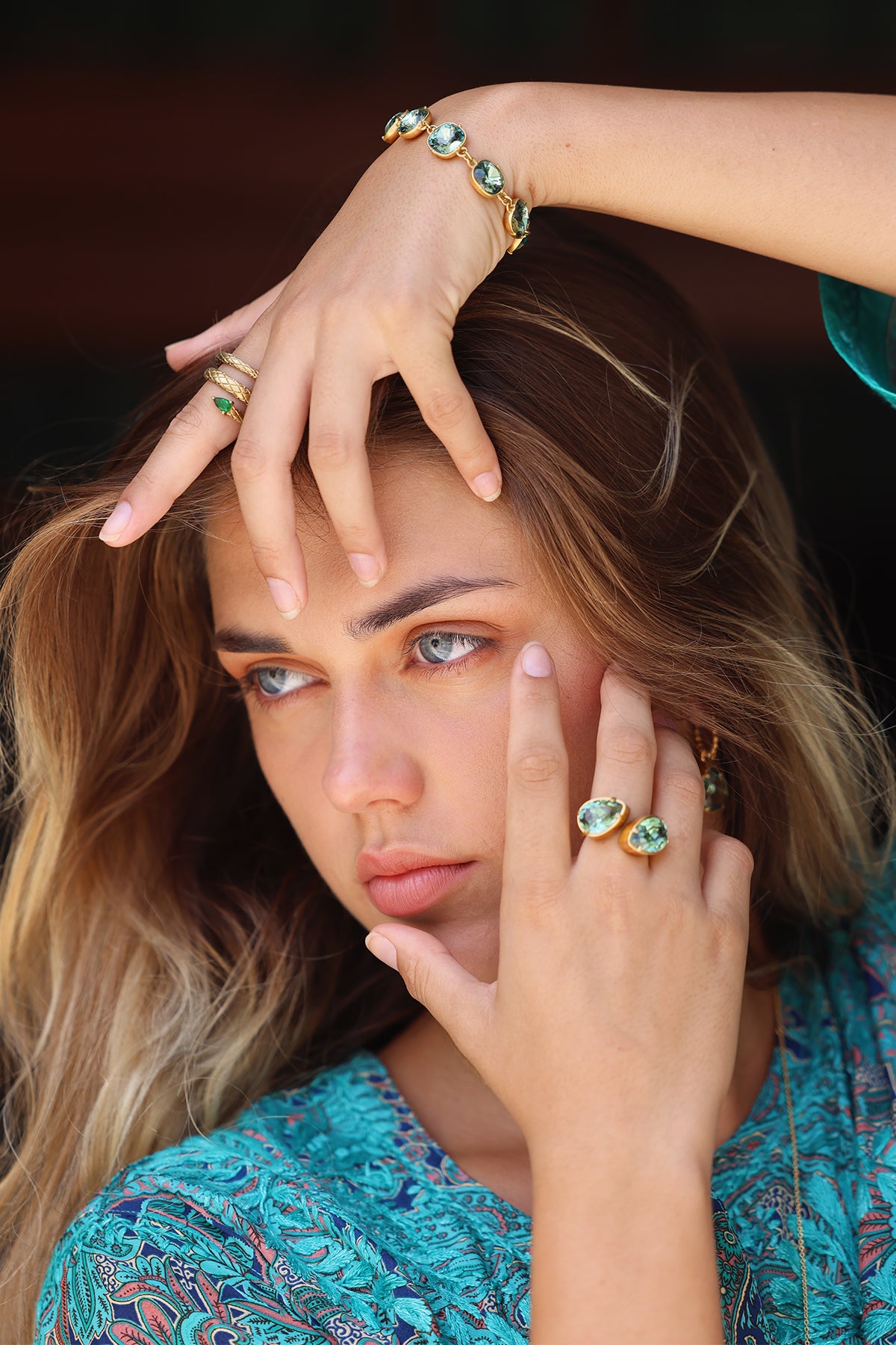 Elena Swarovski ring, Erinite - Adjustable