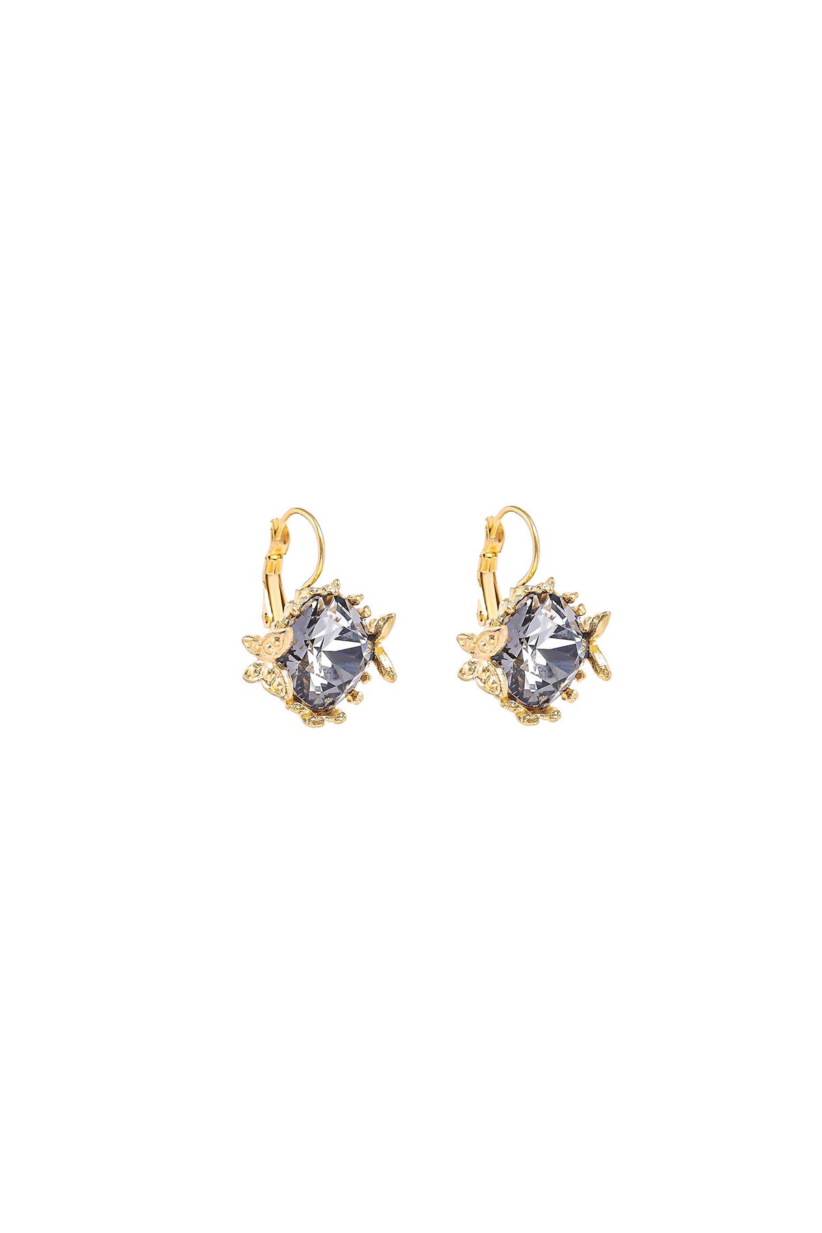 Ellie Swarovski earrings - Charcoal