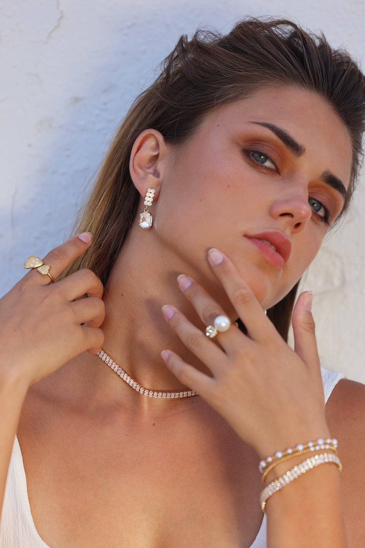 Filipa earrings, Clear