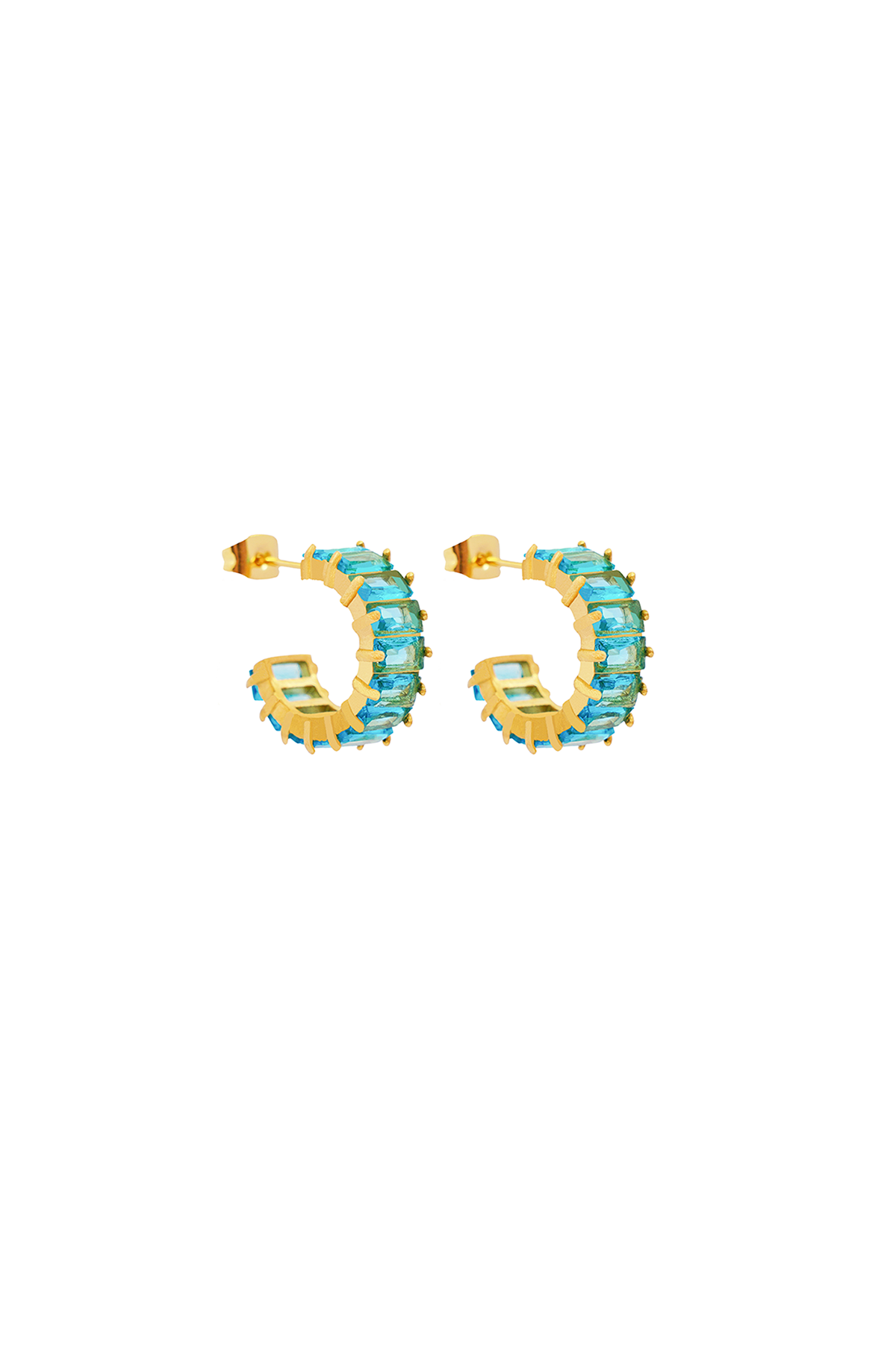 Haley Baguette earrings - Turquoise