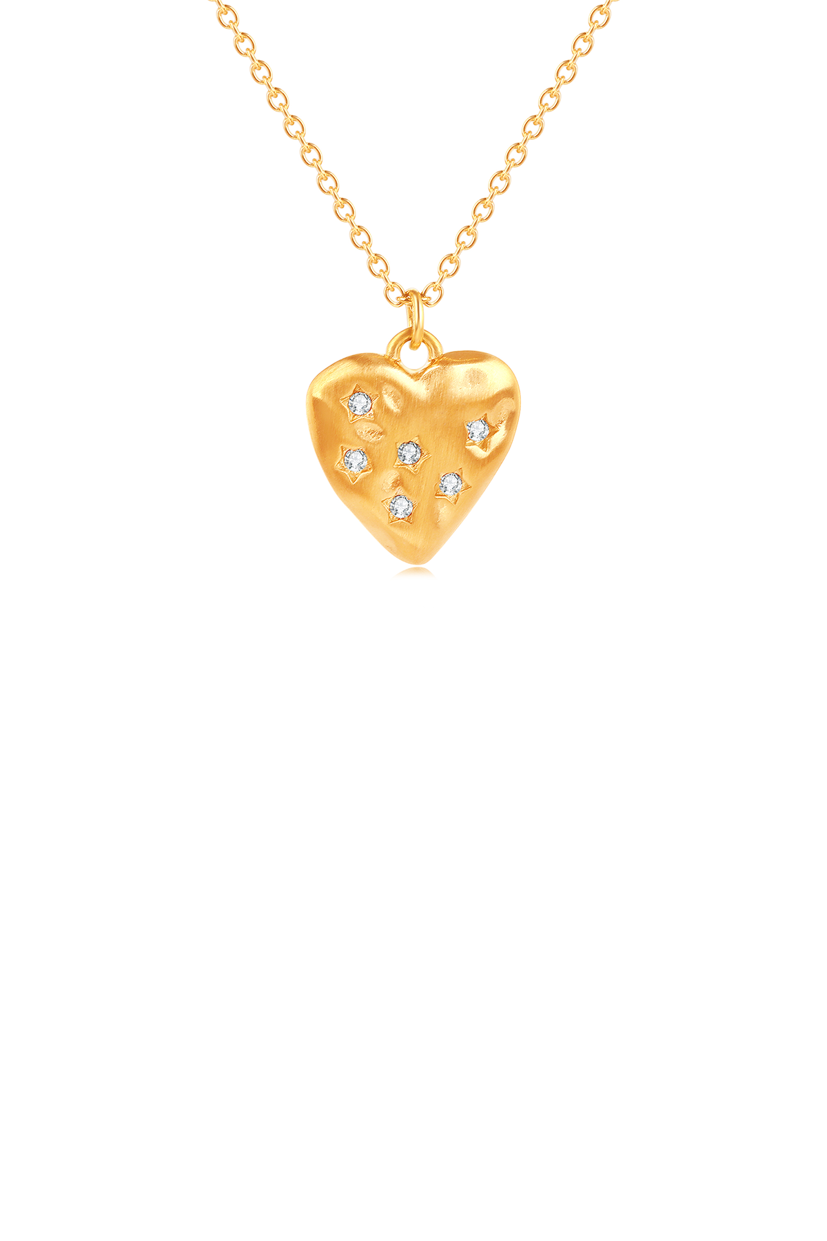 Heart zirconia necklace