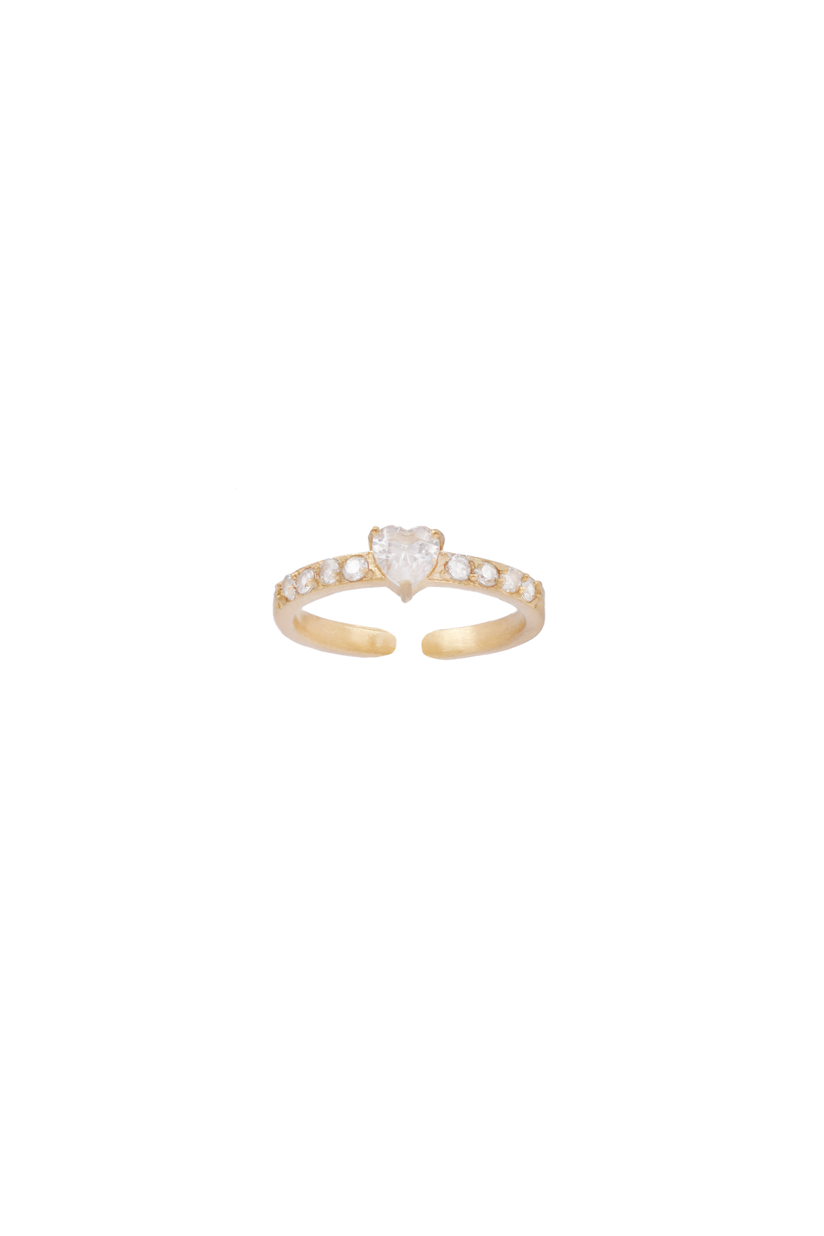 Heart ring, Clear - Adjustable