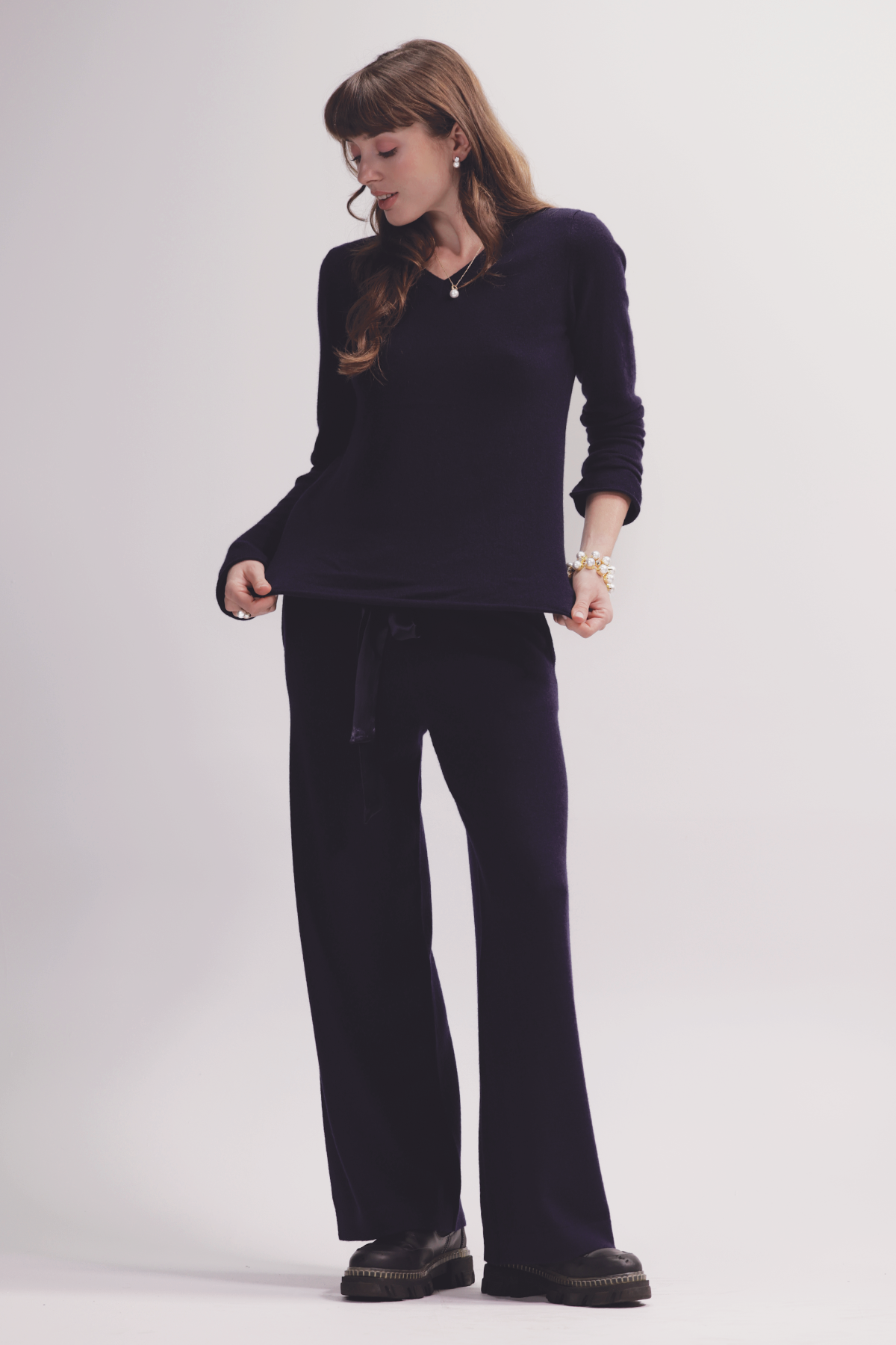 Iben wool trousers - Mole