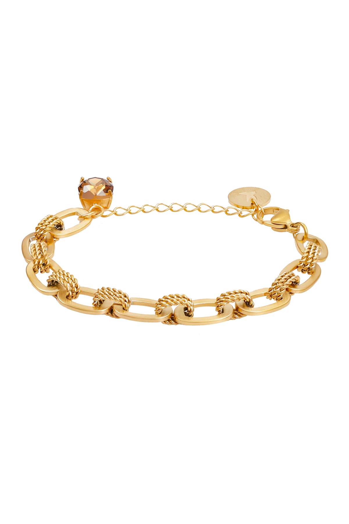 Inez chain bracelet, Smokey quarts