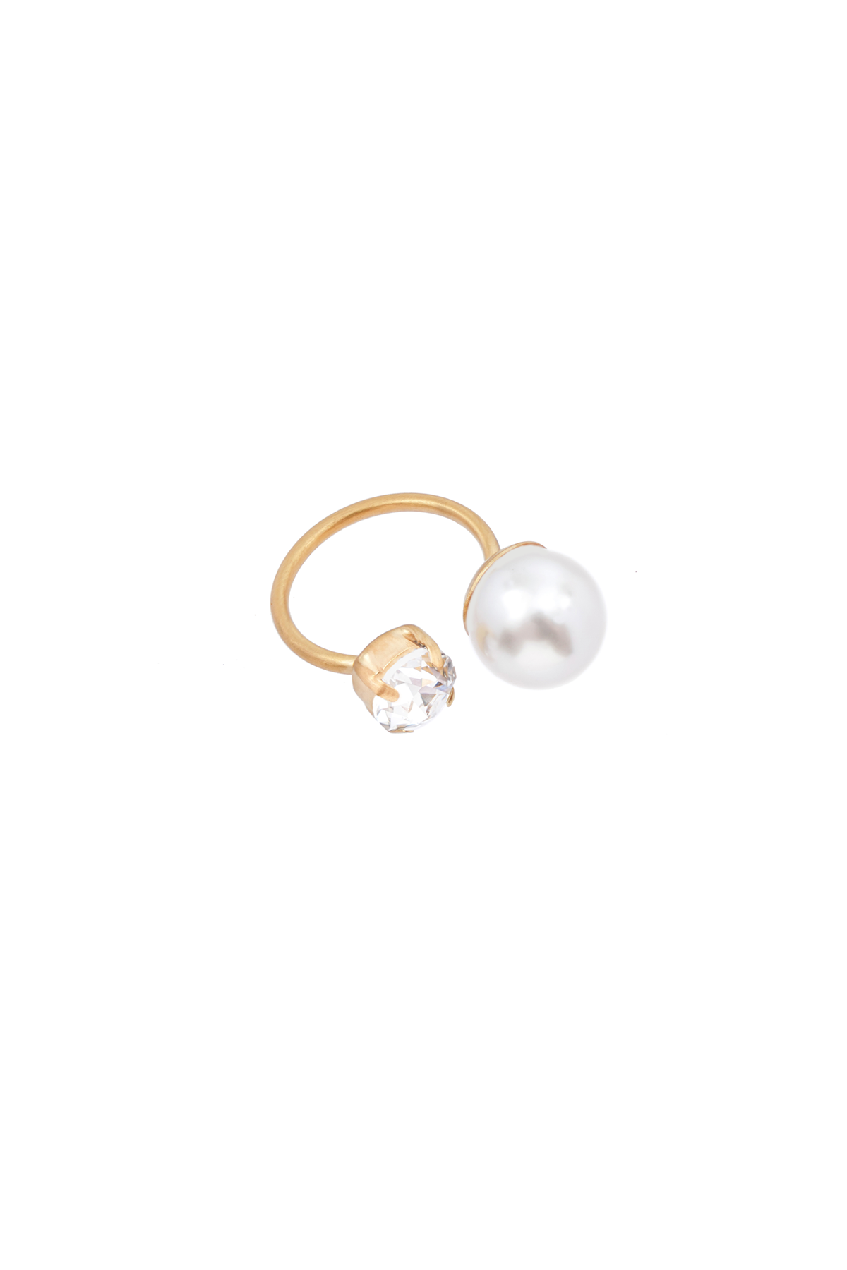 Ivy pearl ring, White - Adjustable