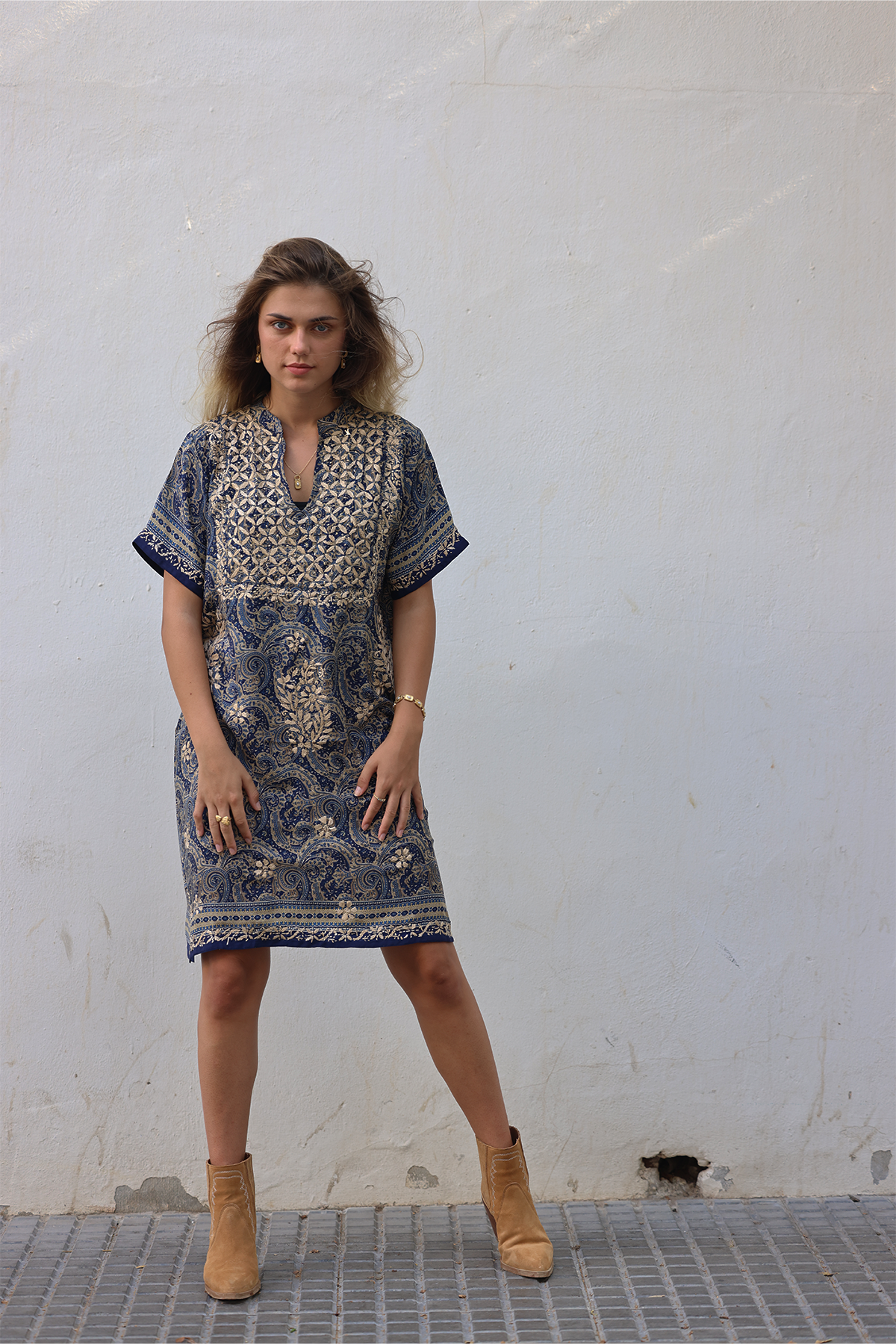 NB! PRE-ORDER Meghan silk dress - Provence Paisley