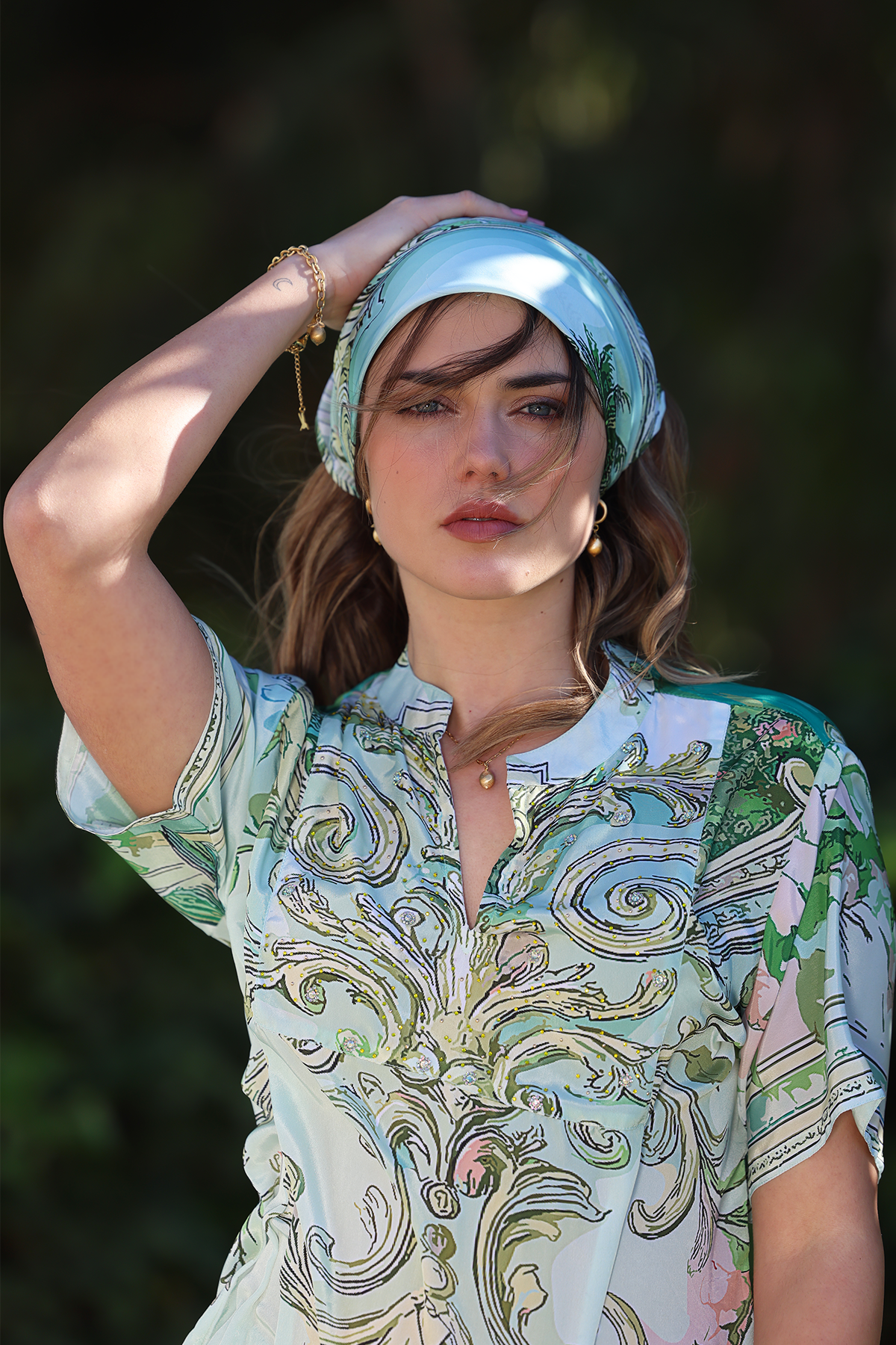 NB! PRE-ORDER Meghan silk top - Antibes