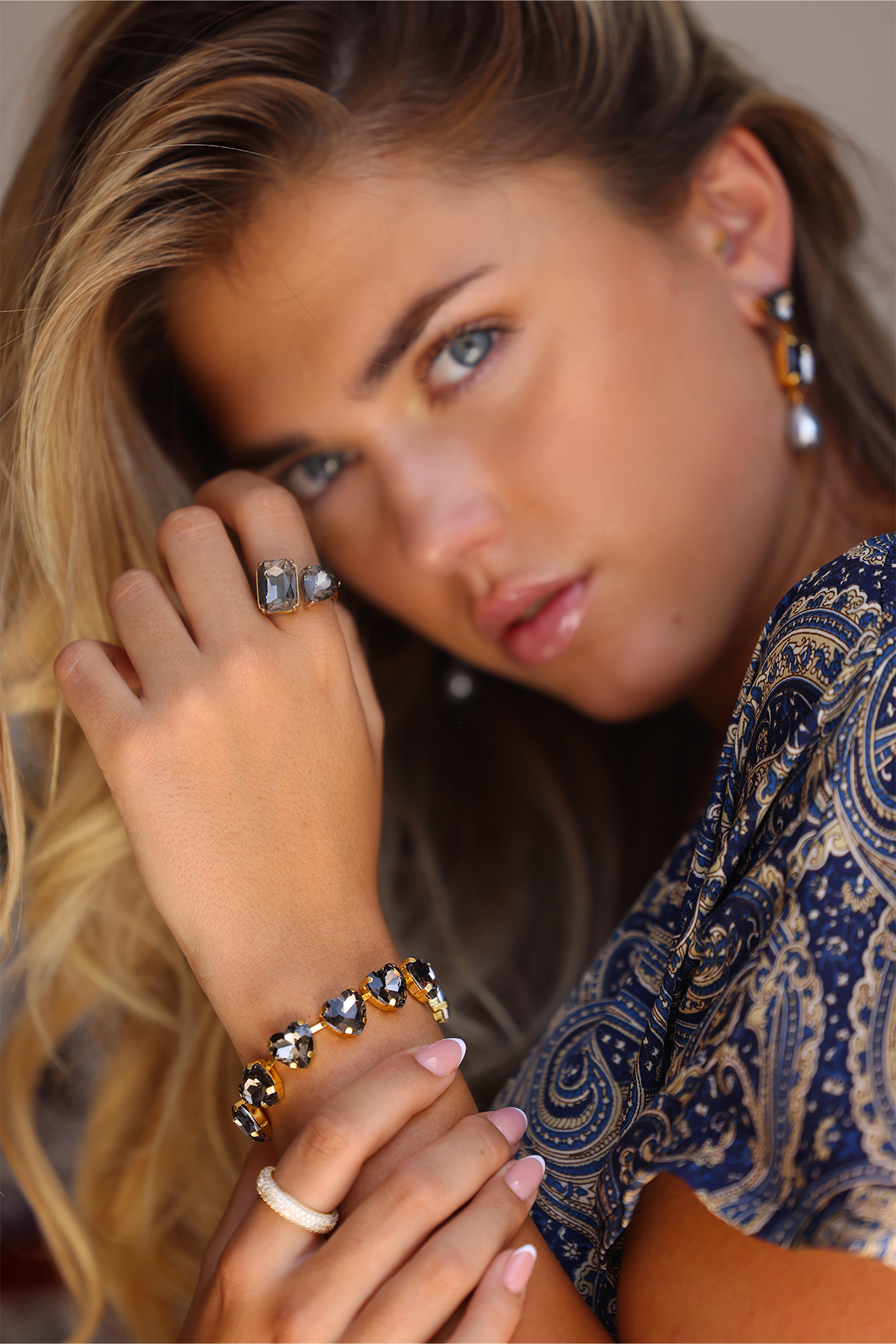 Millie silkekjole - Provence paisley