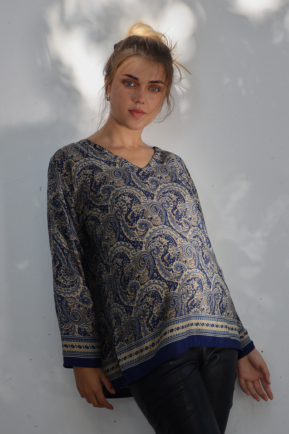 Silk blouse, Provence paisley