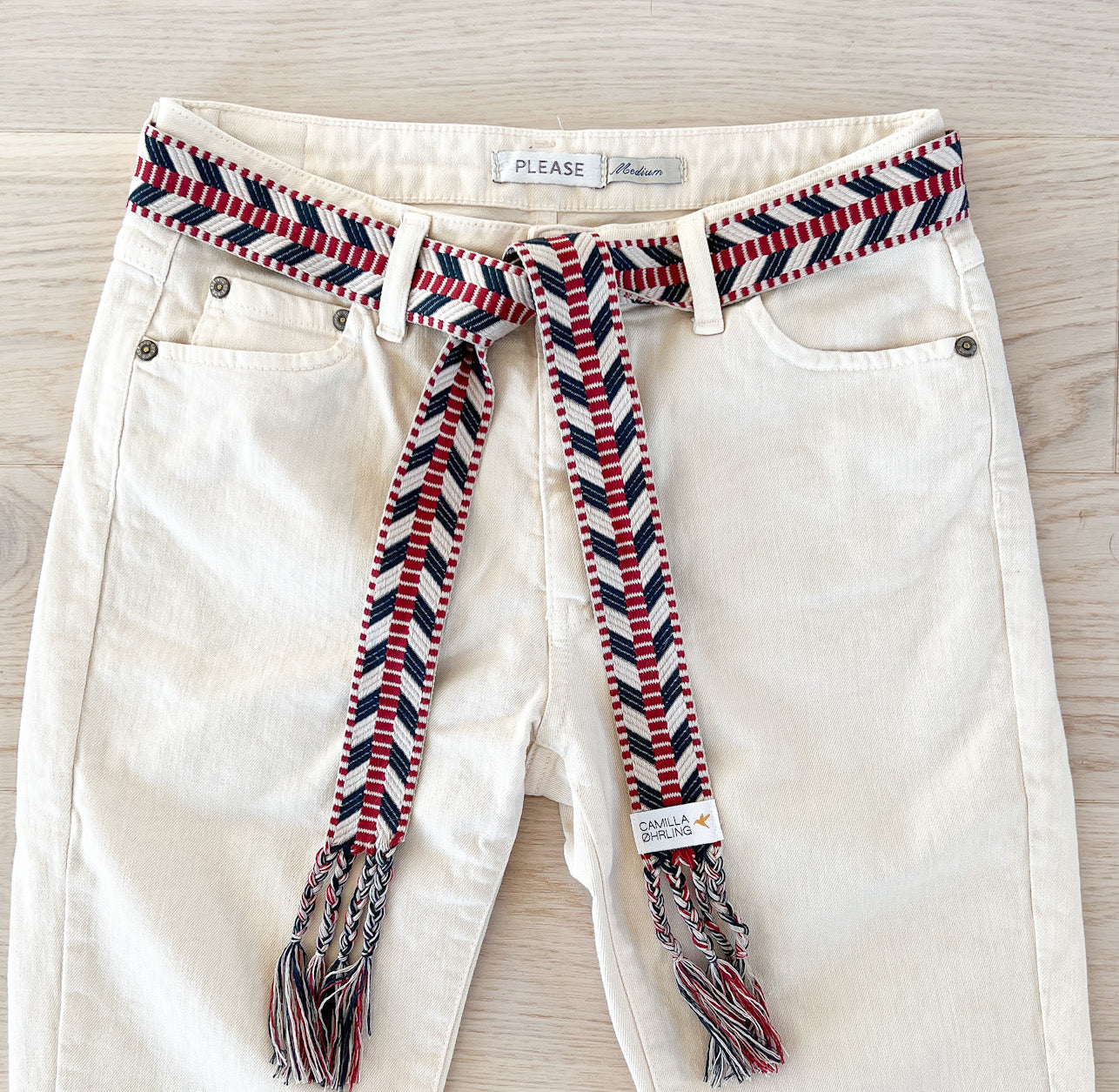 Tie belt - Chevron red/white/blue
