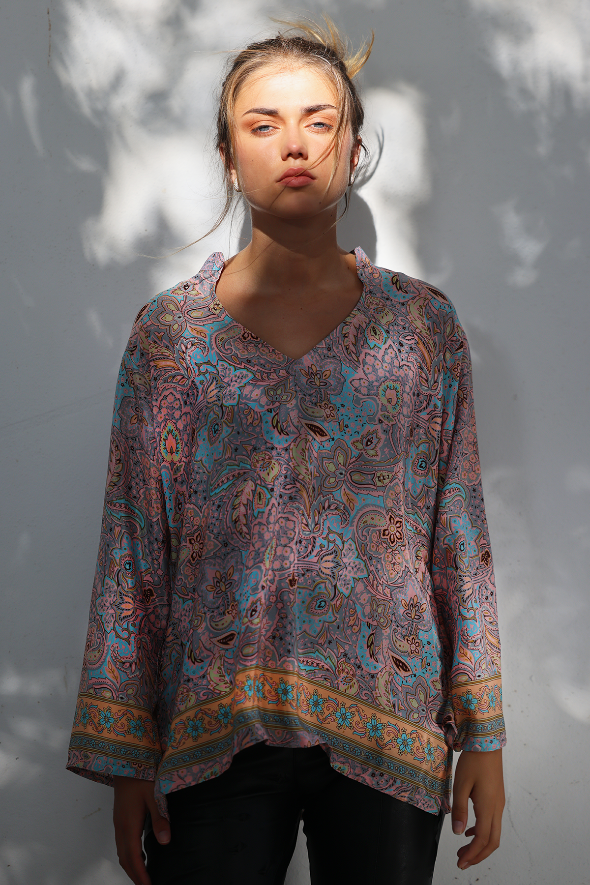 Silkebluse, Tropical Paisley