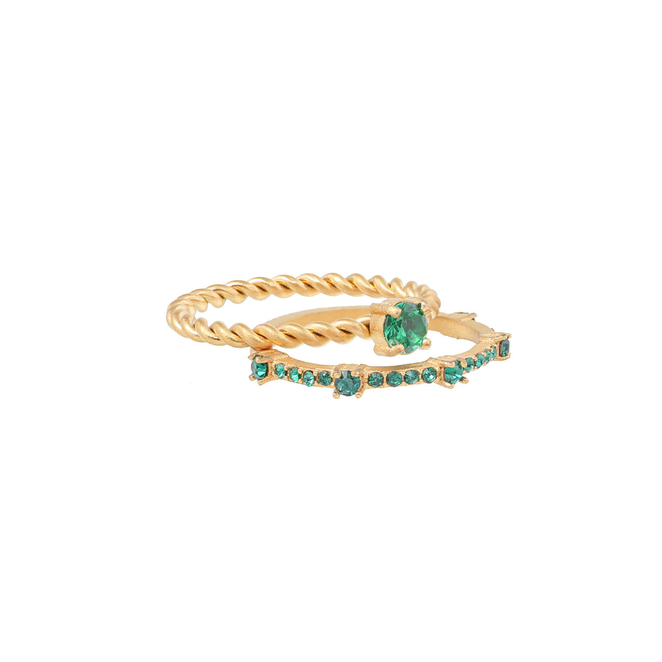 Martha ring - Emerald green