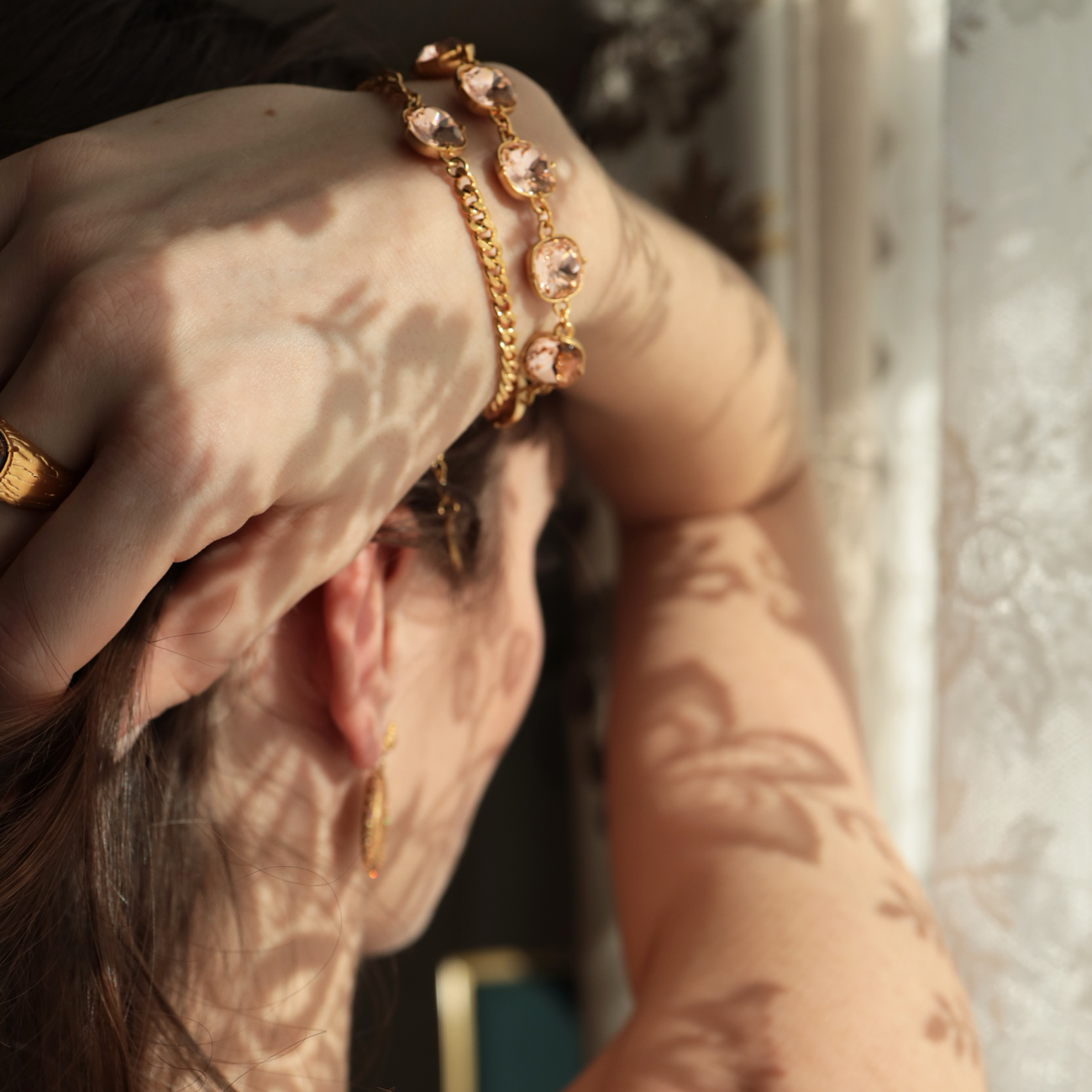 Carla Swarovski bracelet - Light peach