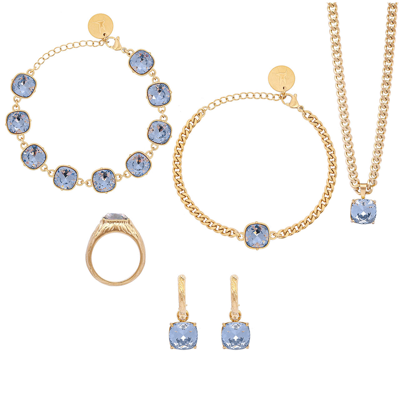 Carla Swarovski lux bracelet - Denim blue