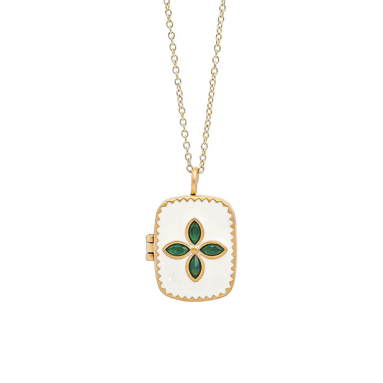 Lily ring - White enamel