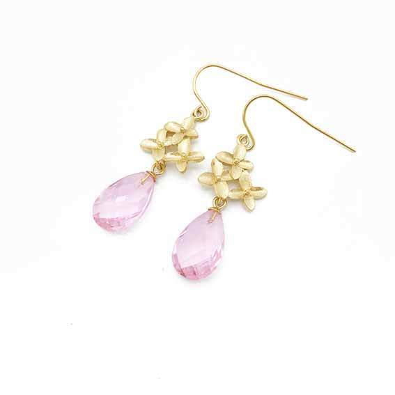 Cherry Drop ørepynt - Clear pink fra Farmhousedesign.no