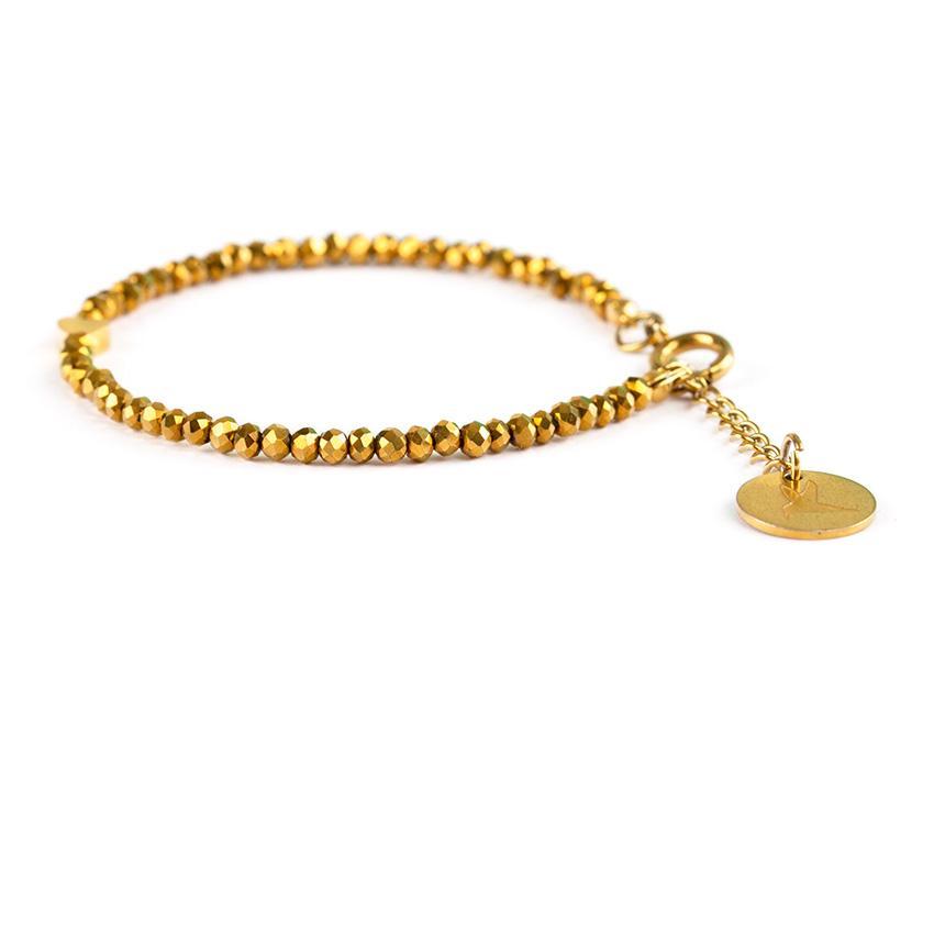 Fanny crystal bracelet - Metallic Gold