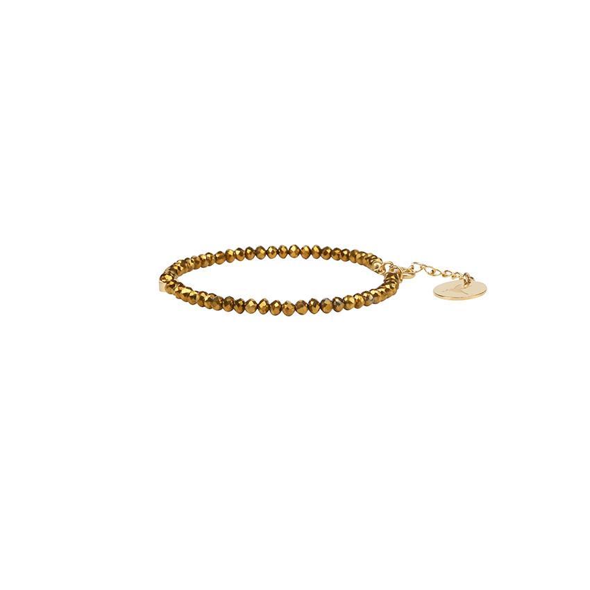 Fanny crystal bracelet - Metallic Gold
