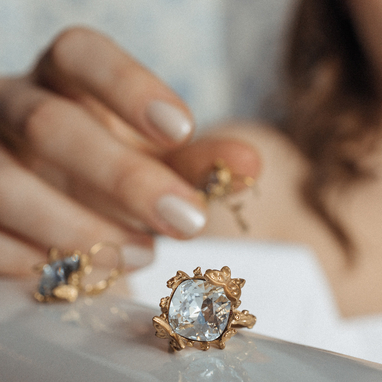 Ellie Swarovski ring - Light Azore