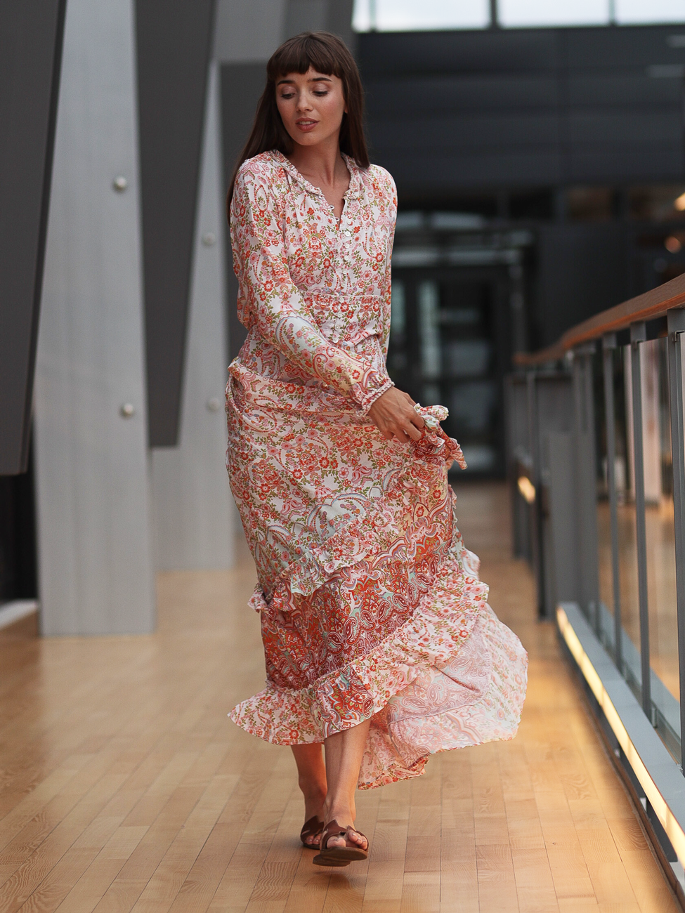 Penelope silk dress - Flowerfield