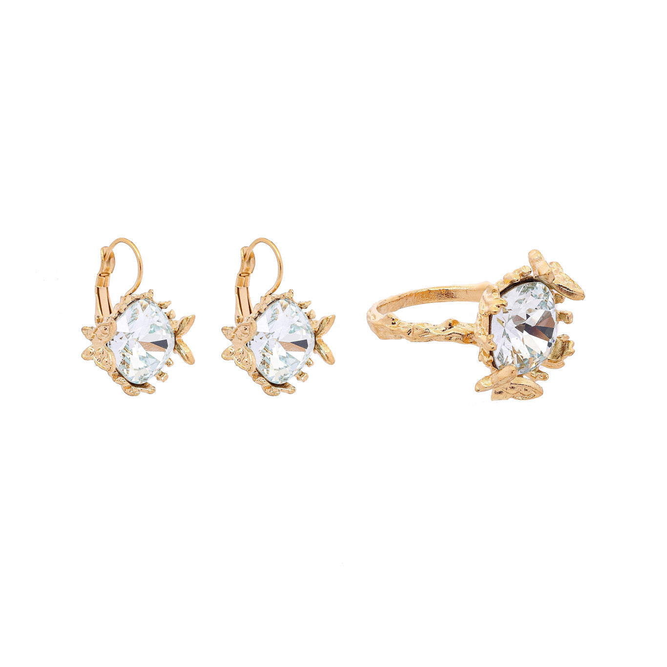 Ellie Swarovski earrings - Light Azore