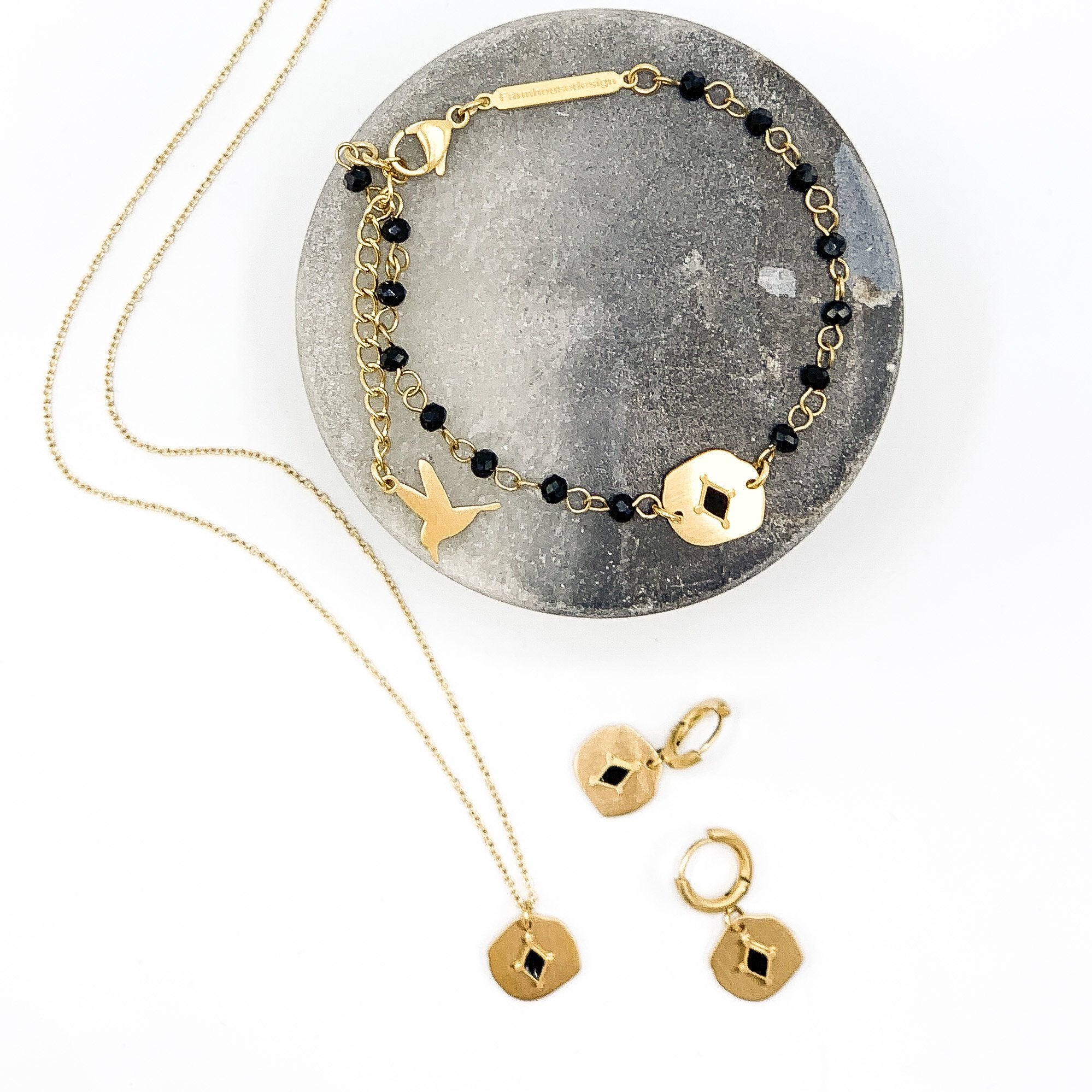 Brooklyn black diamond earrings