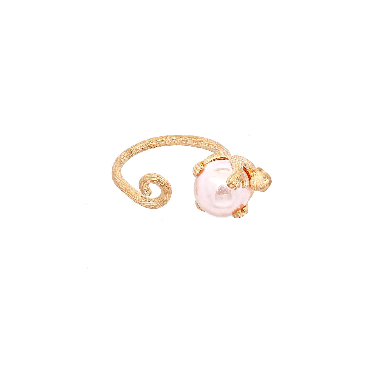 Monkey ring, Pink pearl - Justérbar