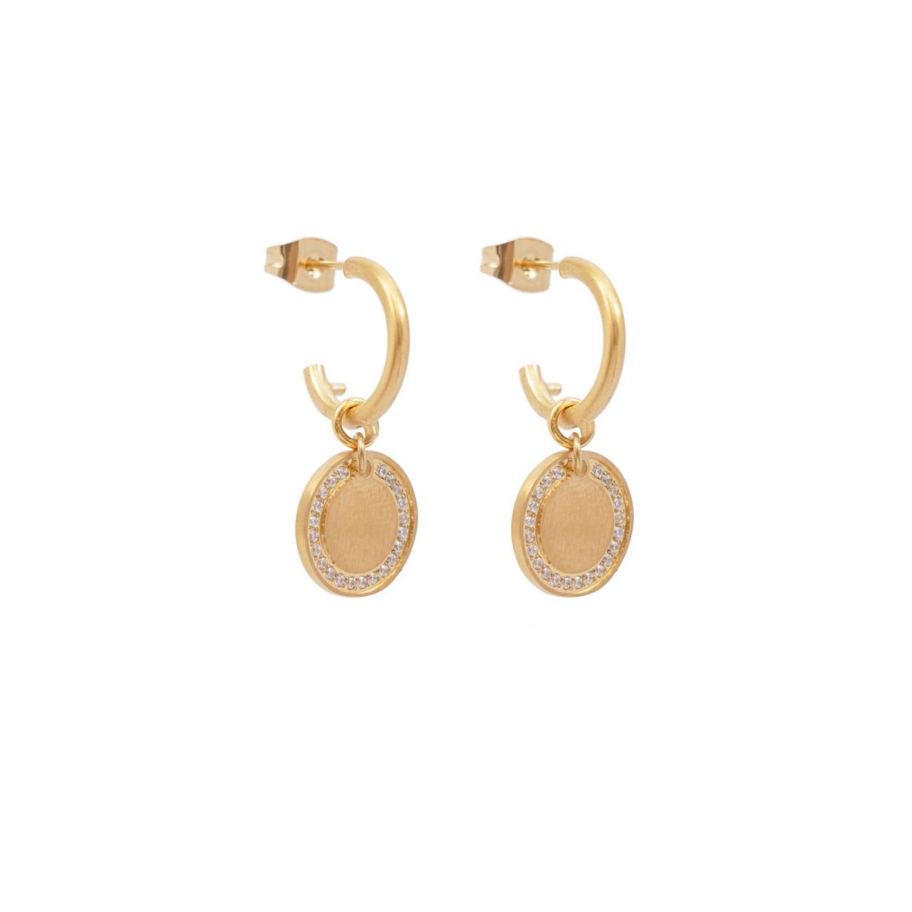 Sun zirconia earrings