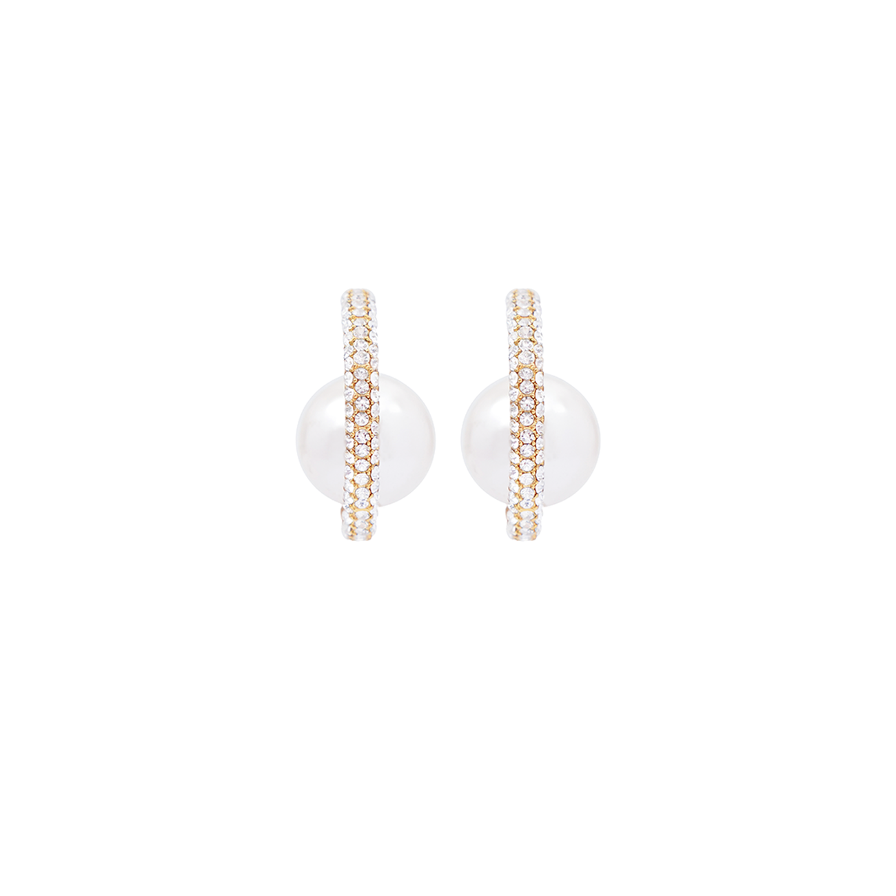 Glam pearl hoops
