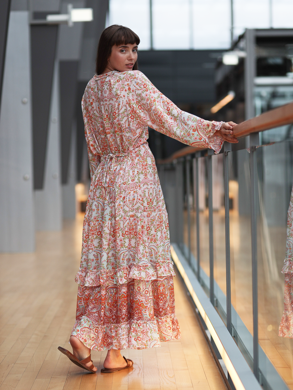 Penelope silk dress - Flowerfield