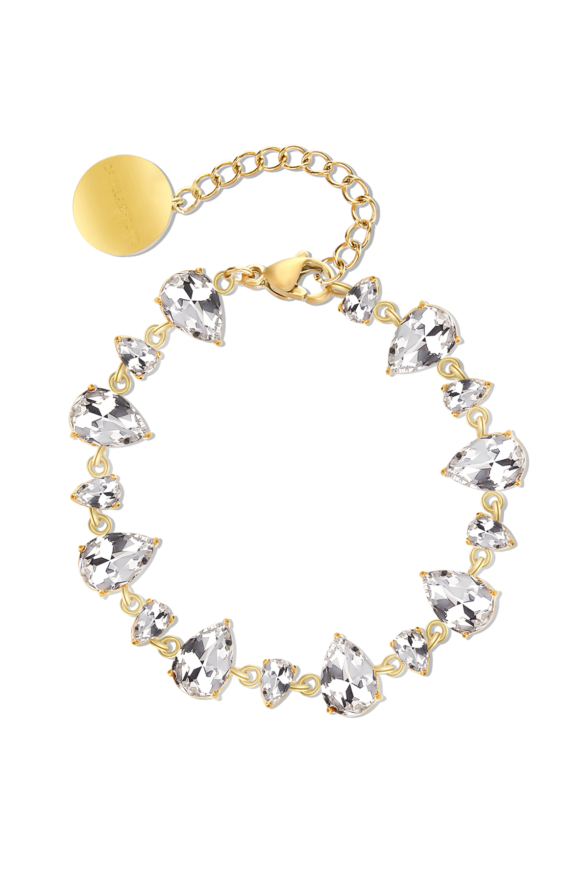 Bella crystal drop bracelet, Clear