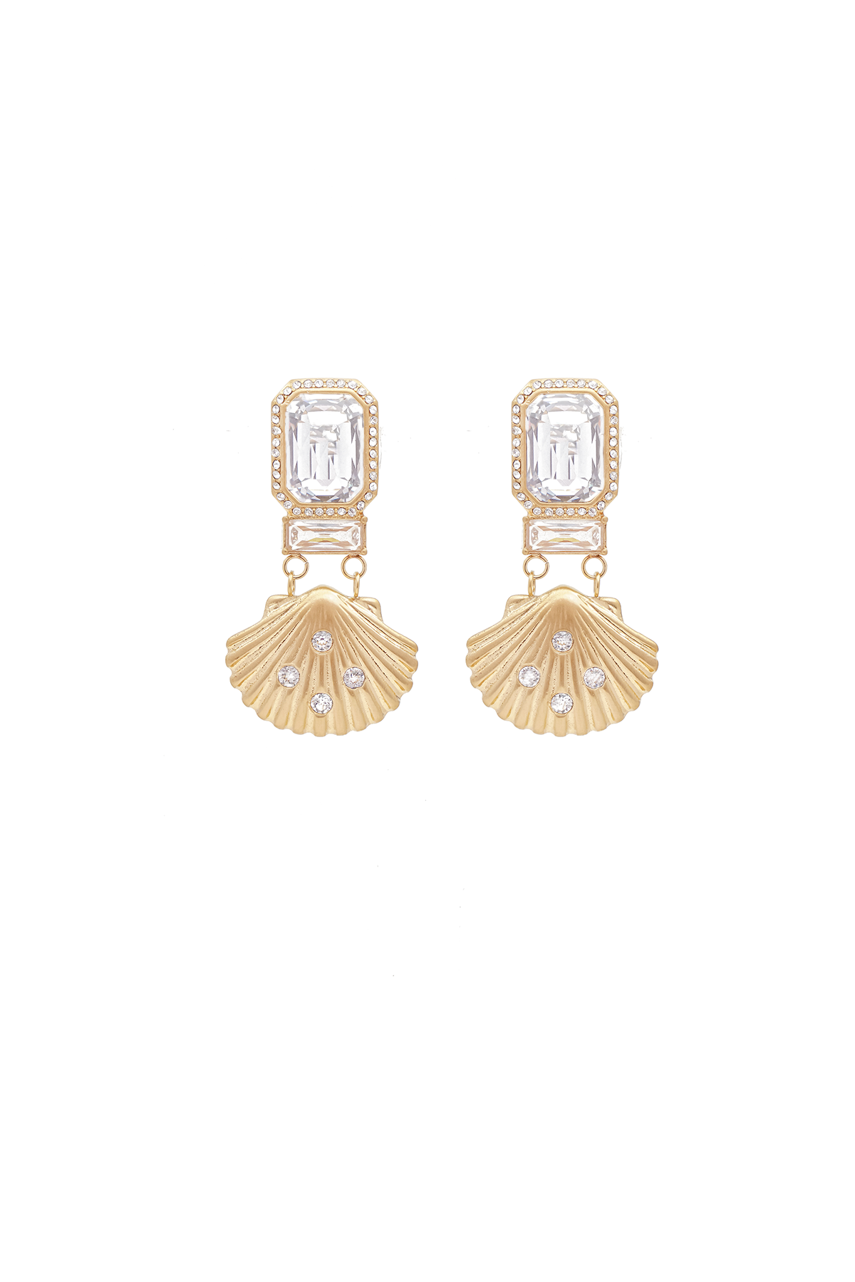 Shell glam earrings