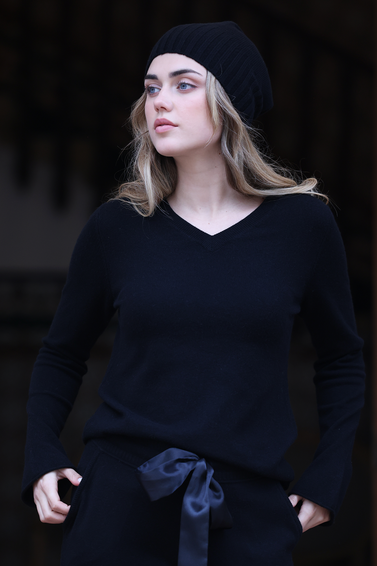 Iben wool sweater - Black