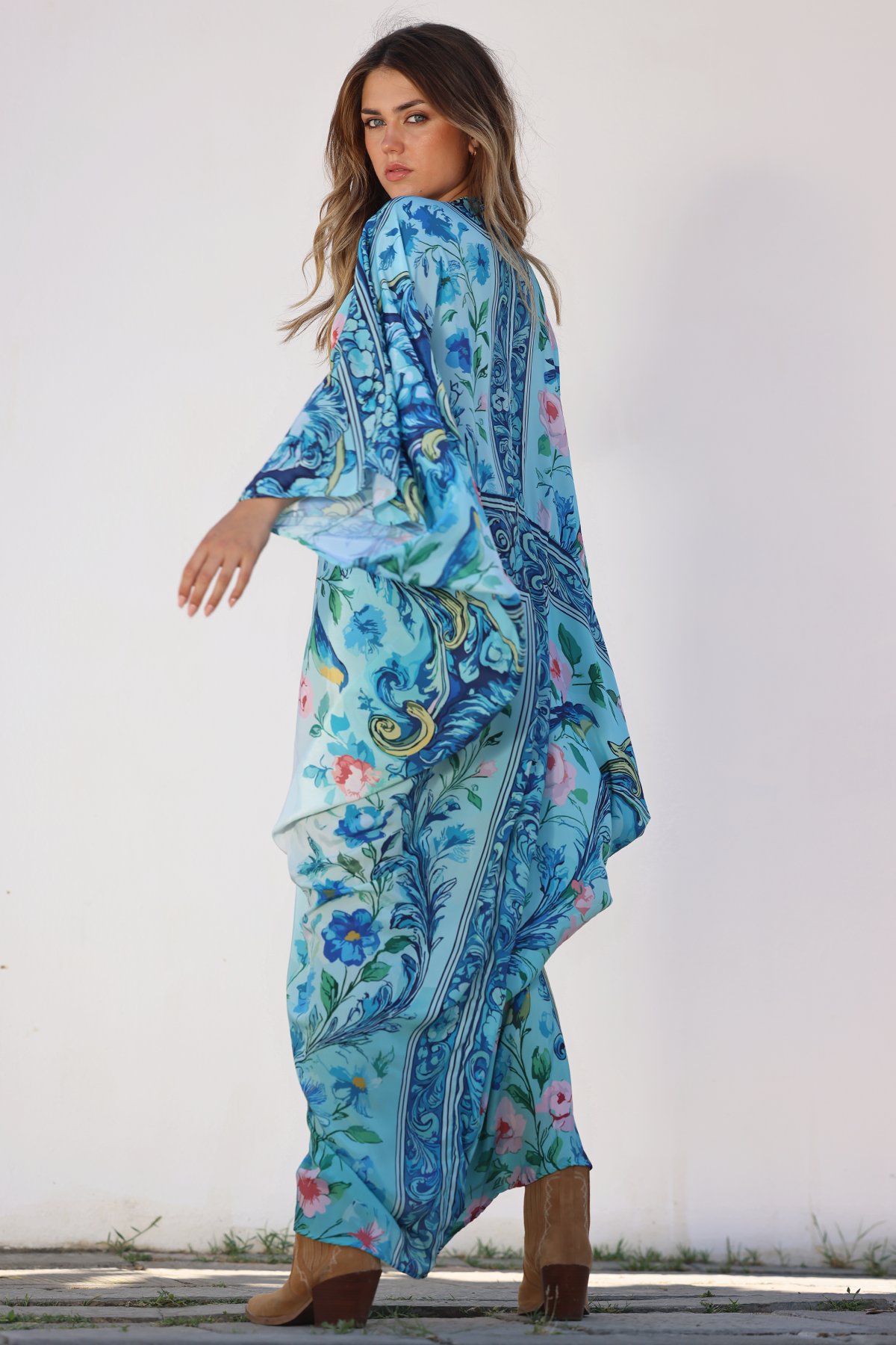 Alicia silk dress - Autumn paisley