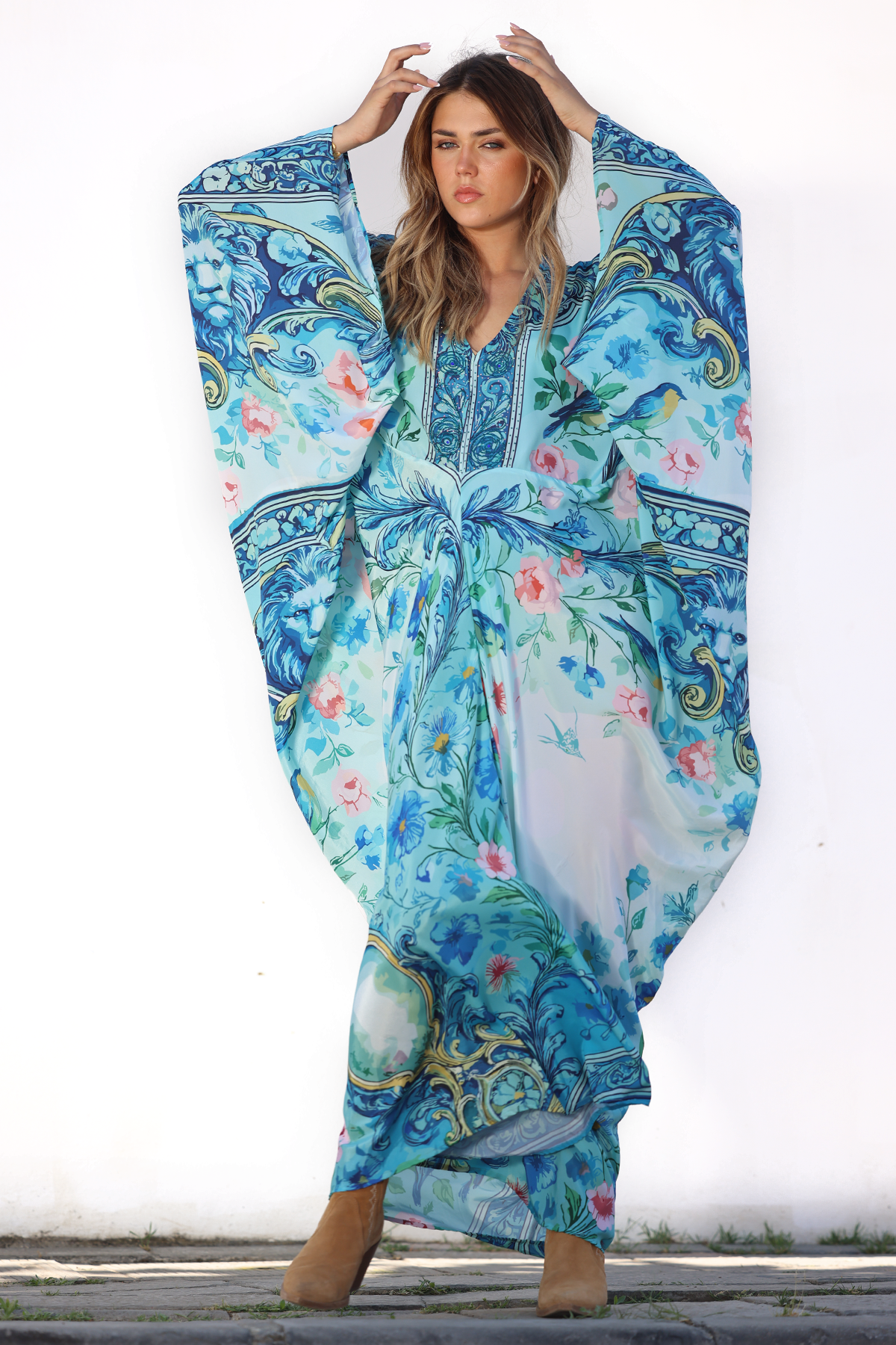 Alicia silk dress - Autumn paisley